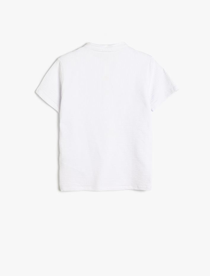 Erkek Çocuk Basic Polo Yaka Tişört Kısa Kollu Düğme Detaylı