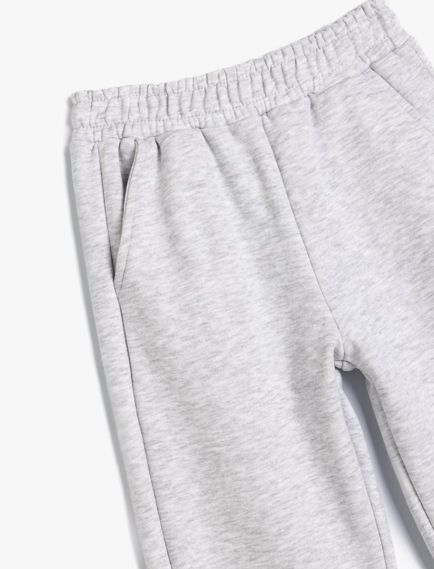  Kız Çocuk Basic Jogger Eşofman Altı Beli Lastikli