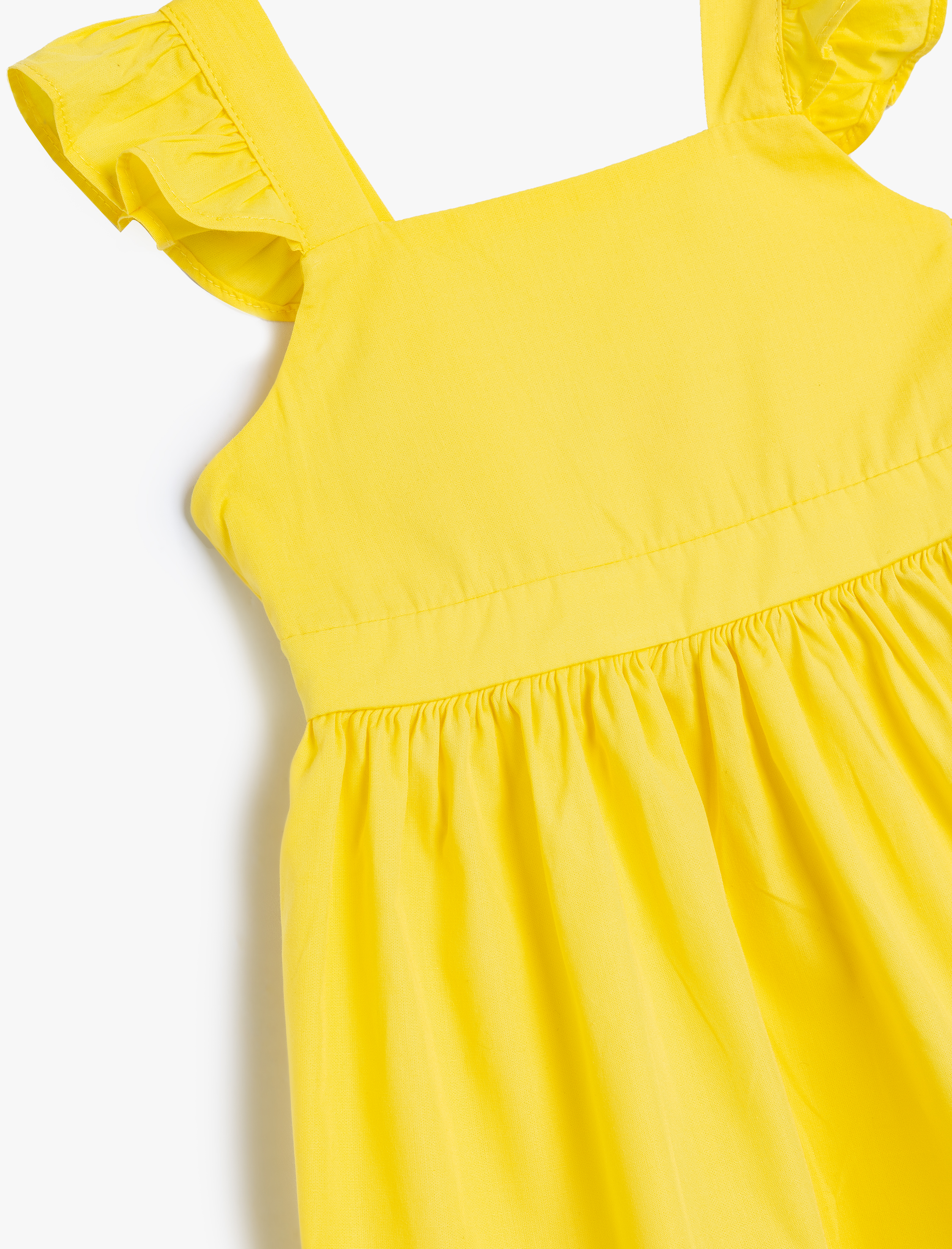 Kız Bebek Kelebek Kollu Beli Bağcıklı Elbise