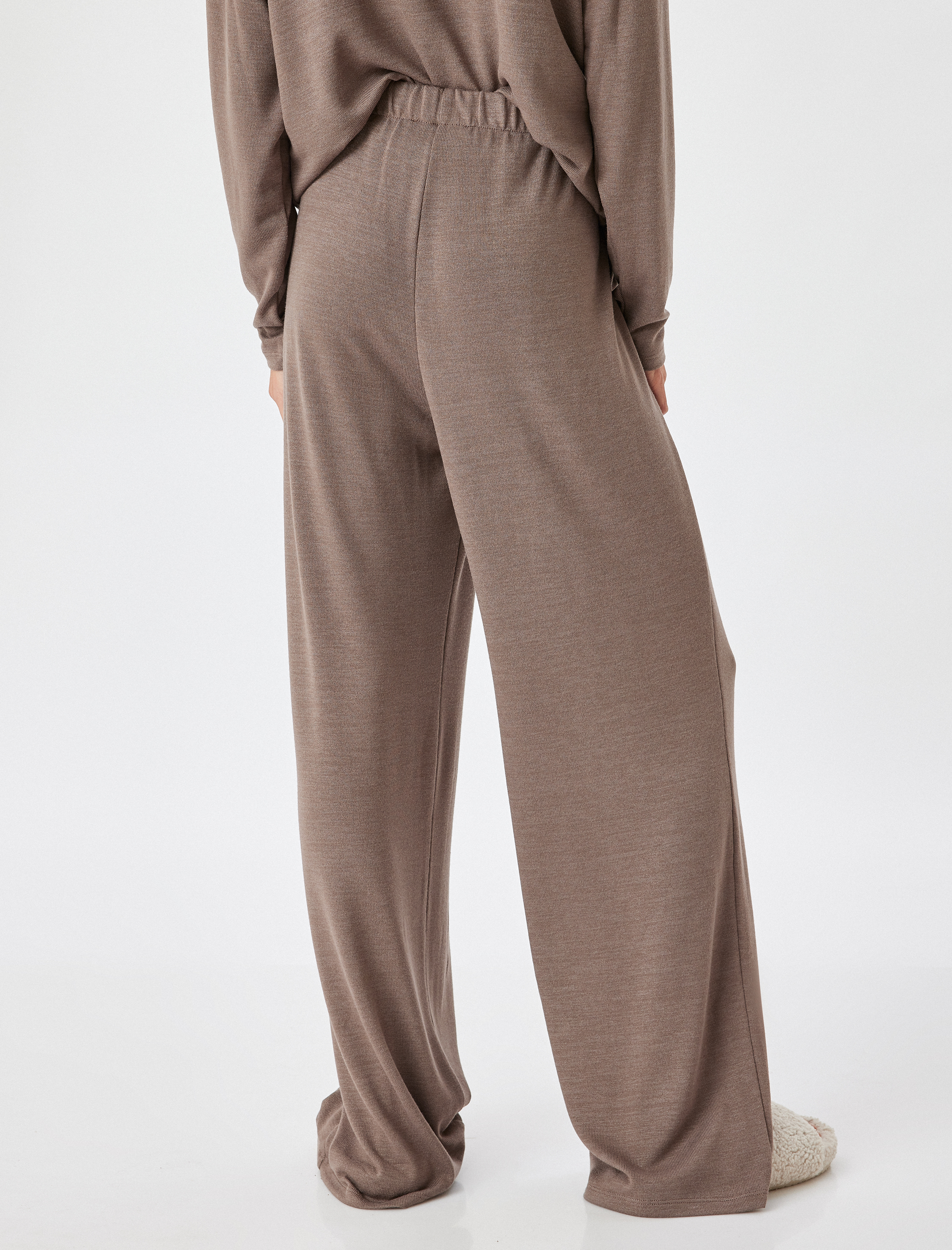   Örme Pijama Altı Bol Paça Standart Bel