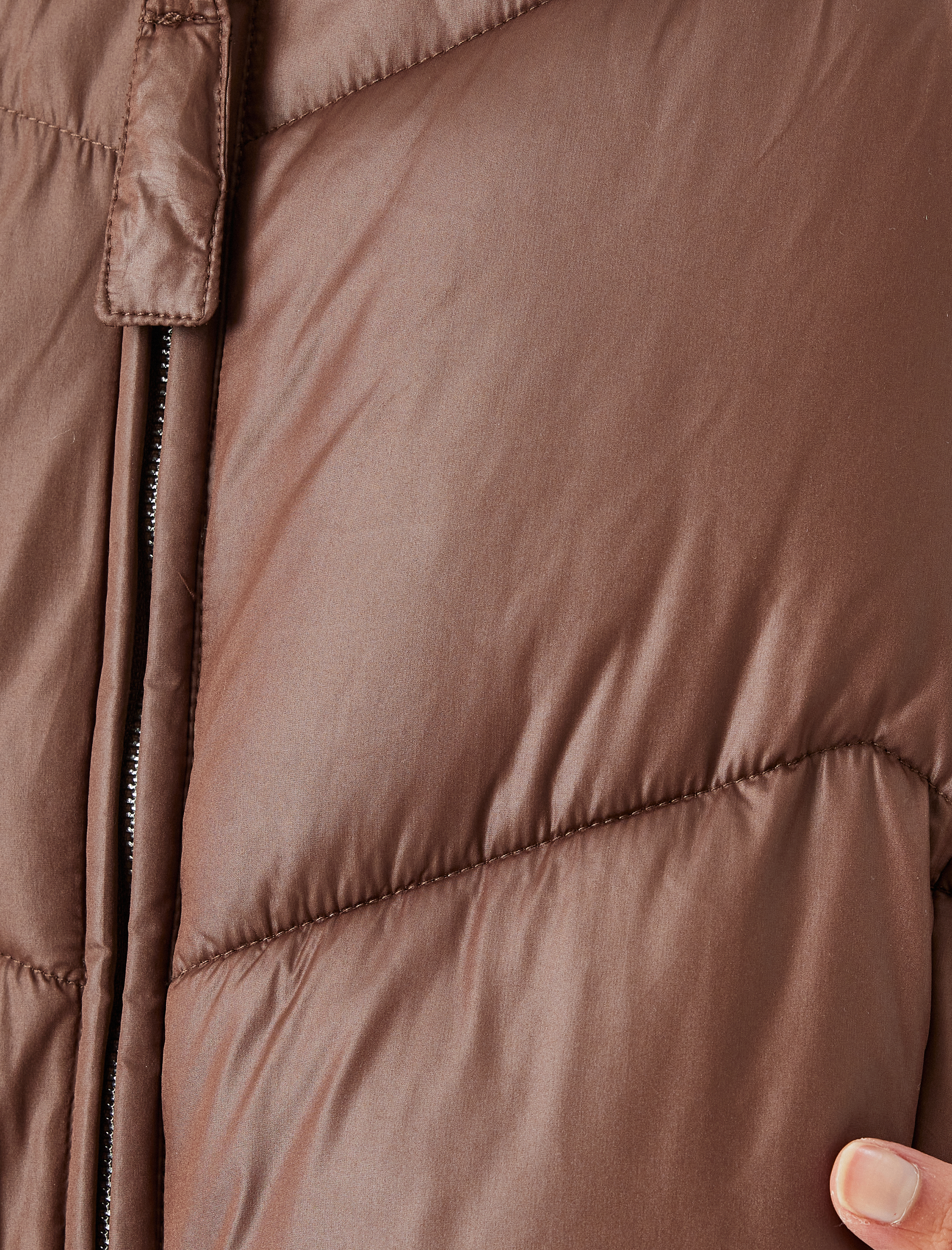 Oversize Şişme Mont Su İtici Kapüşonlu Cepli Fermuarlı