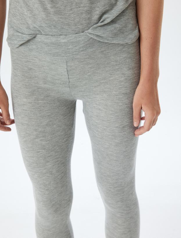 Pijama Altı Fitilli Örme Jogger Standart Bel_4