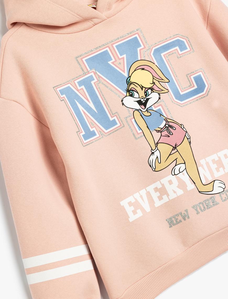  Kız Çocuk Lola Bunny Sweatshirt Lisanslı Uzun Kollu Şardonlu