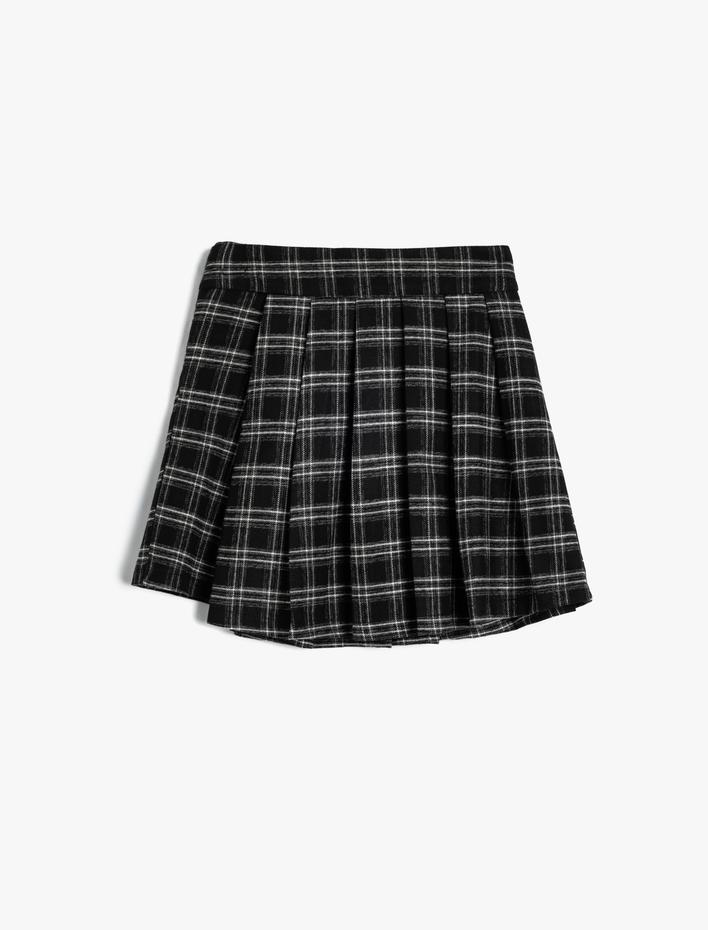 Kız Çocuk Pileli Etek Toka Detaylı