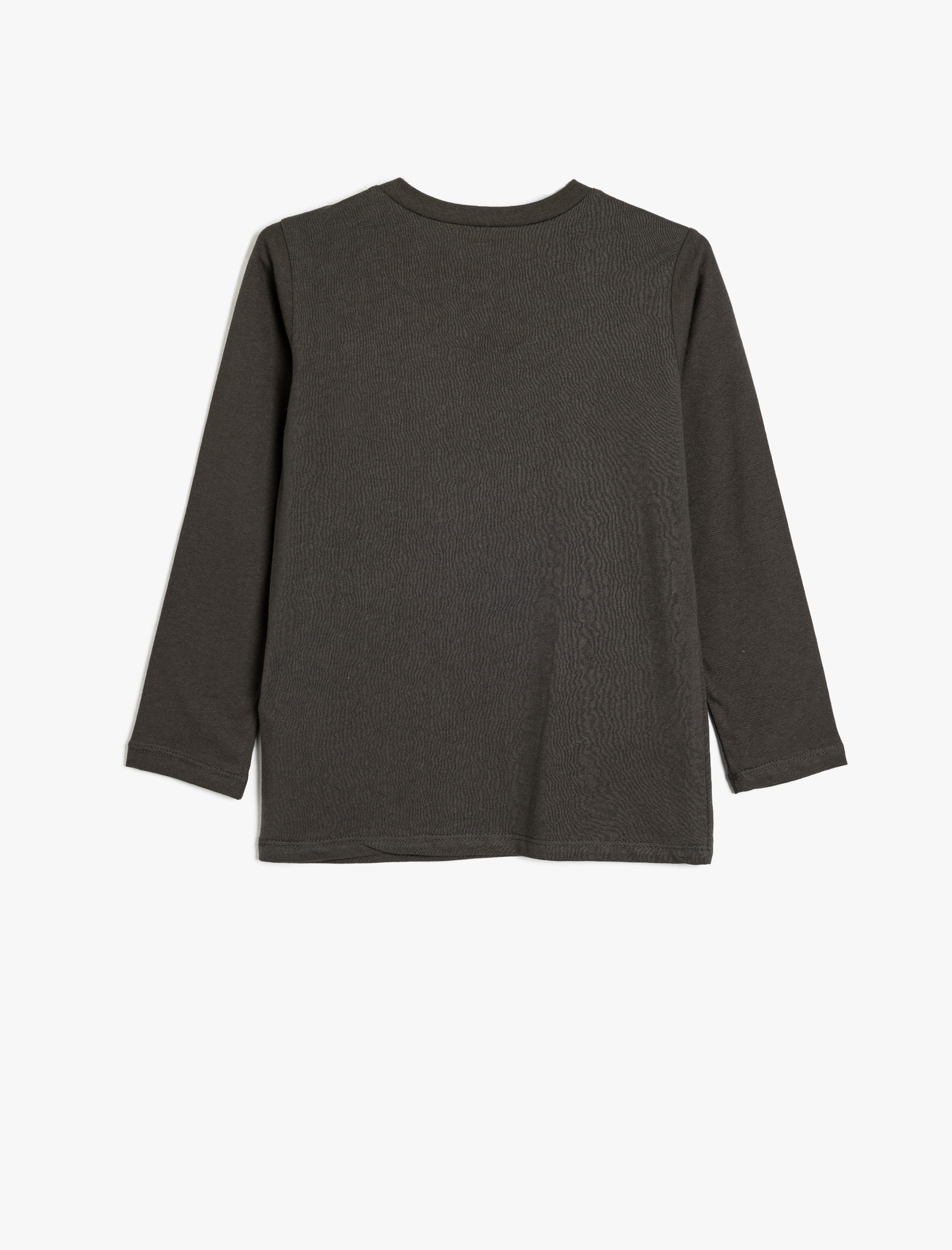  Erkek Çocuk Tişört Uzun Kollu Bisiklet Yaka Pullu Payetli Pamuklu