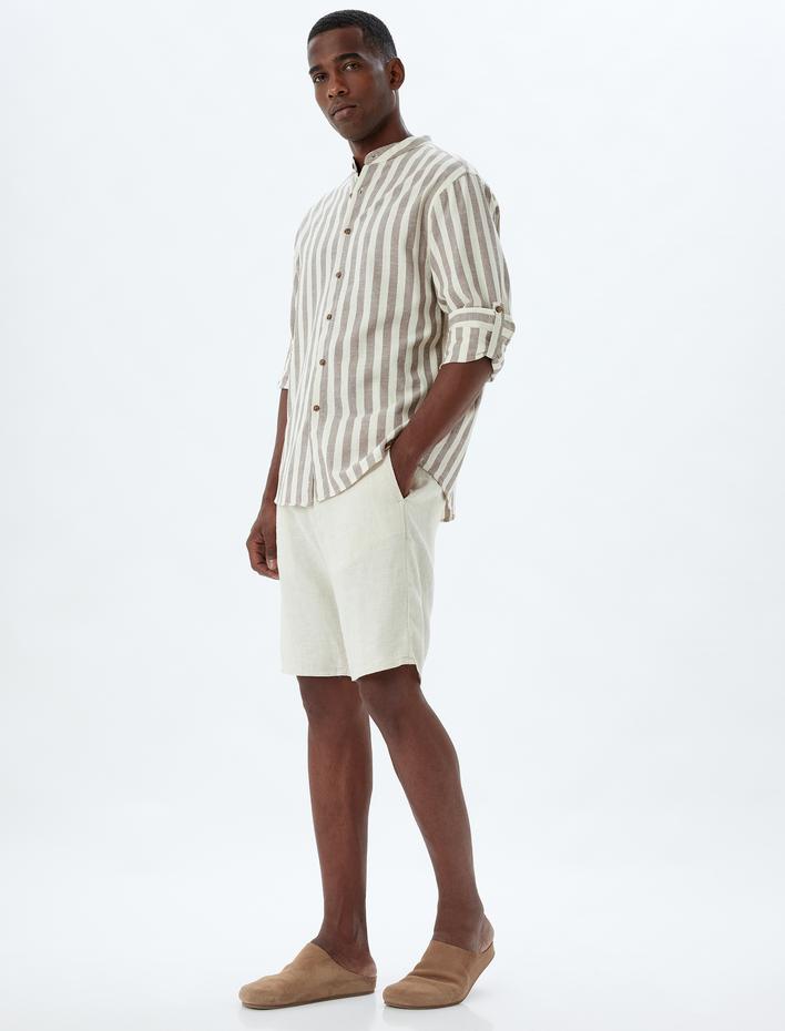  Hakim Yaka Gömlek Uzun Kollu Pamuklu Regular Fit