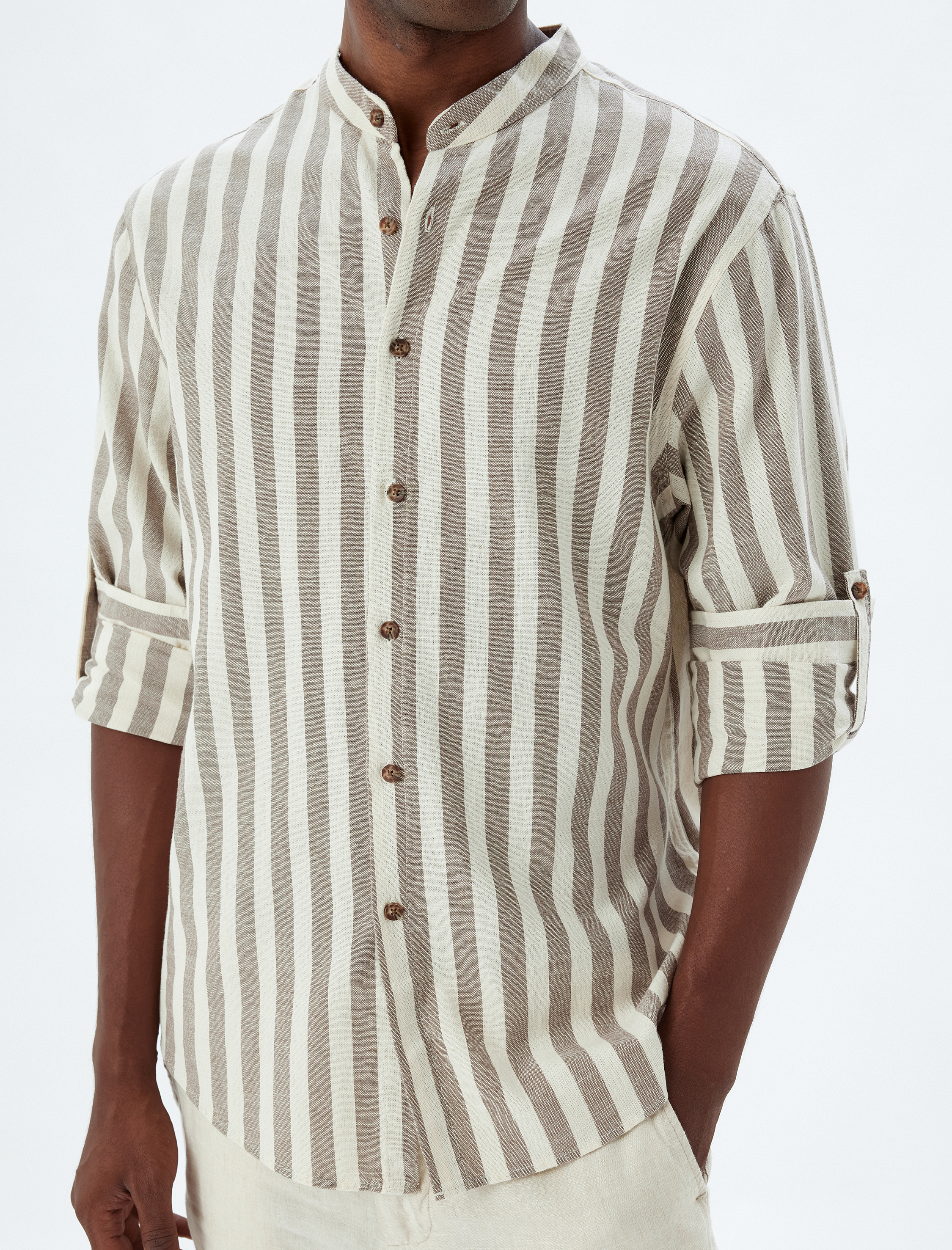   Hakim Yaka Gömlek Uzun Kollu Pamuklu Regular Fit