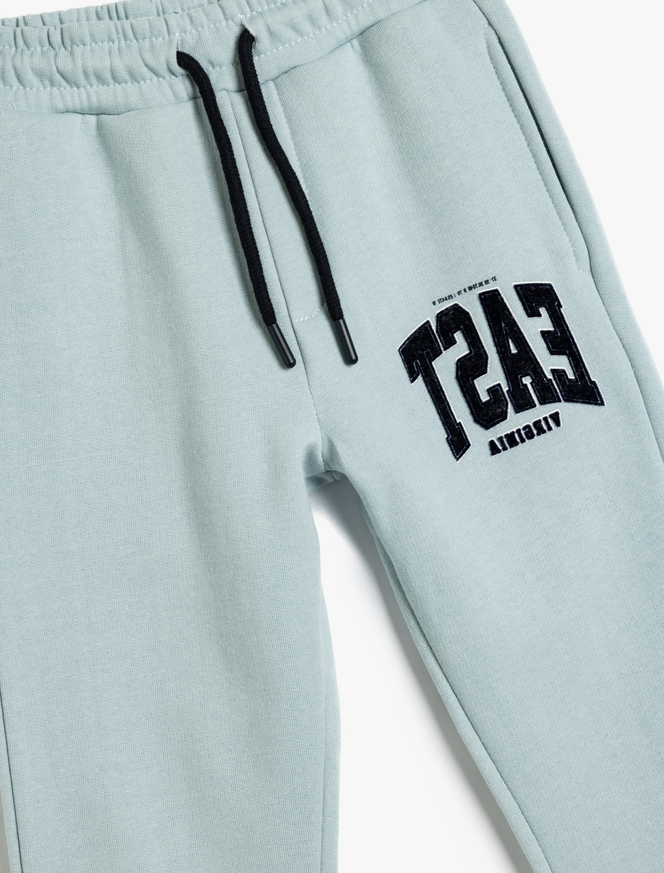 Erkek Çocuk Eşofman Altı Beli Bağlamalı Kolej Baskılı Cep Detaylı Şardonlu