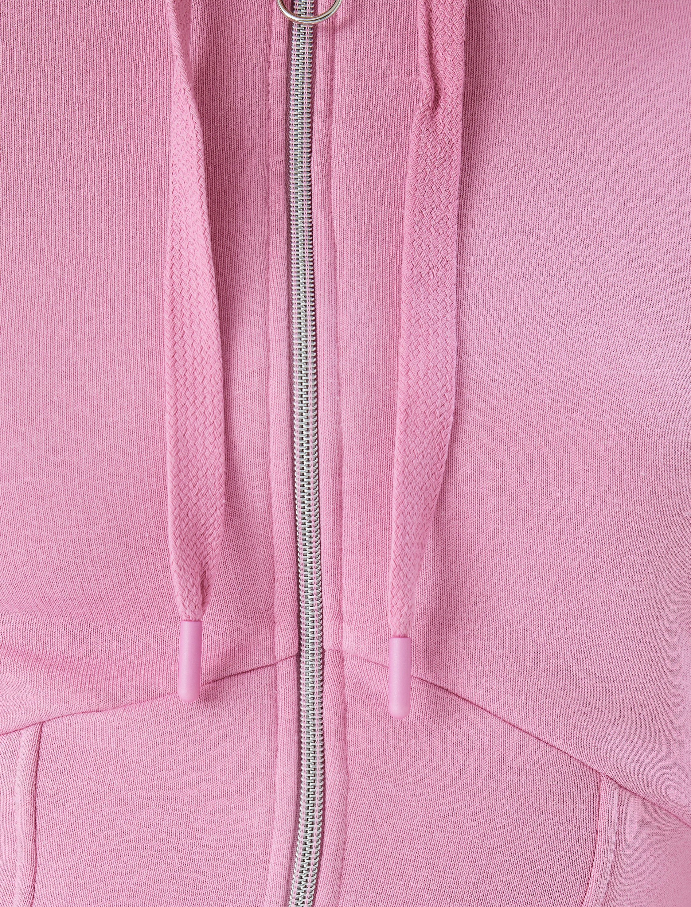   Şardonlu Crop Sweatshirt Fermuarlı Korse Görünümlü Kapüşonlu