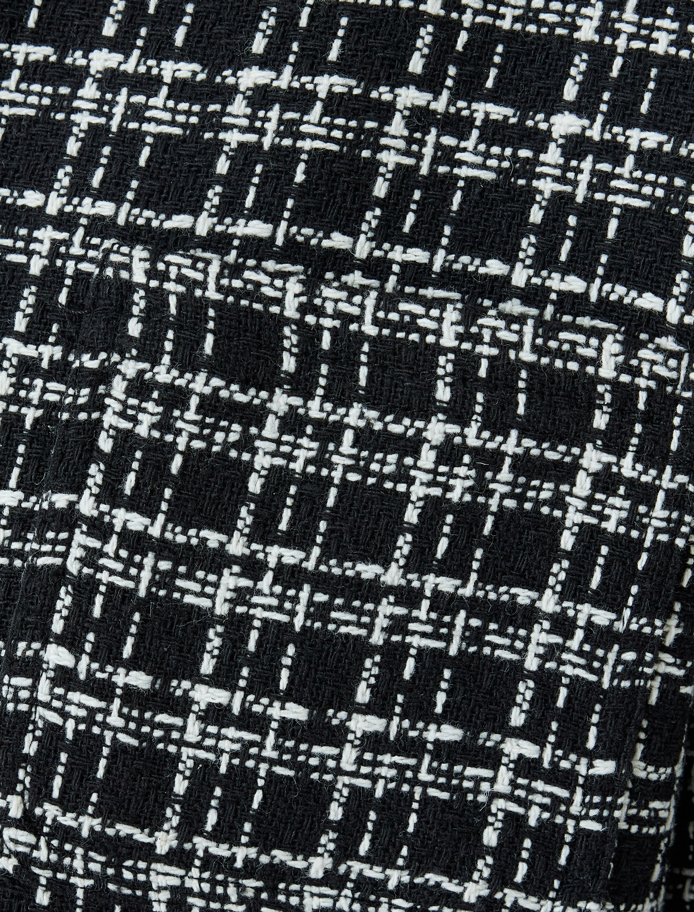   Tüvit Crop Ceket Yuvarlak Yaka Cep Detaylı Düğmeli