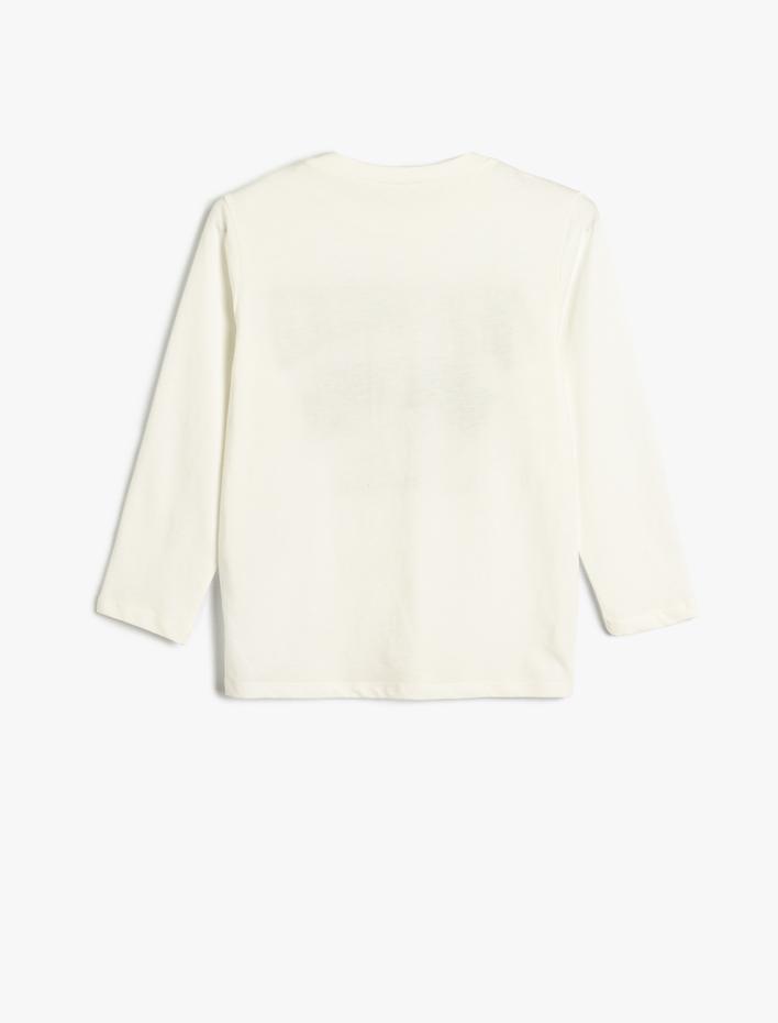 Erkek Çocuk Yarış Temalı Baskılı Uzun Kollu Tişört