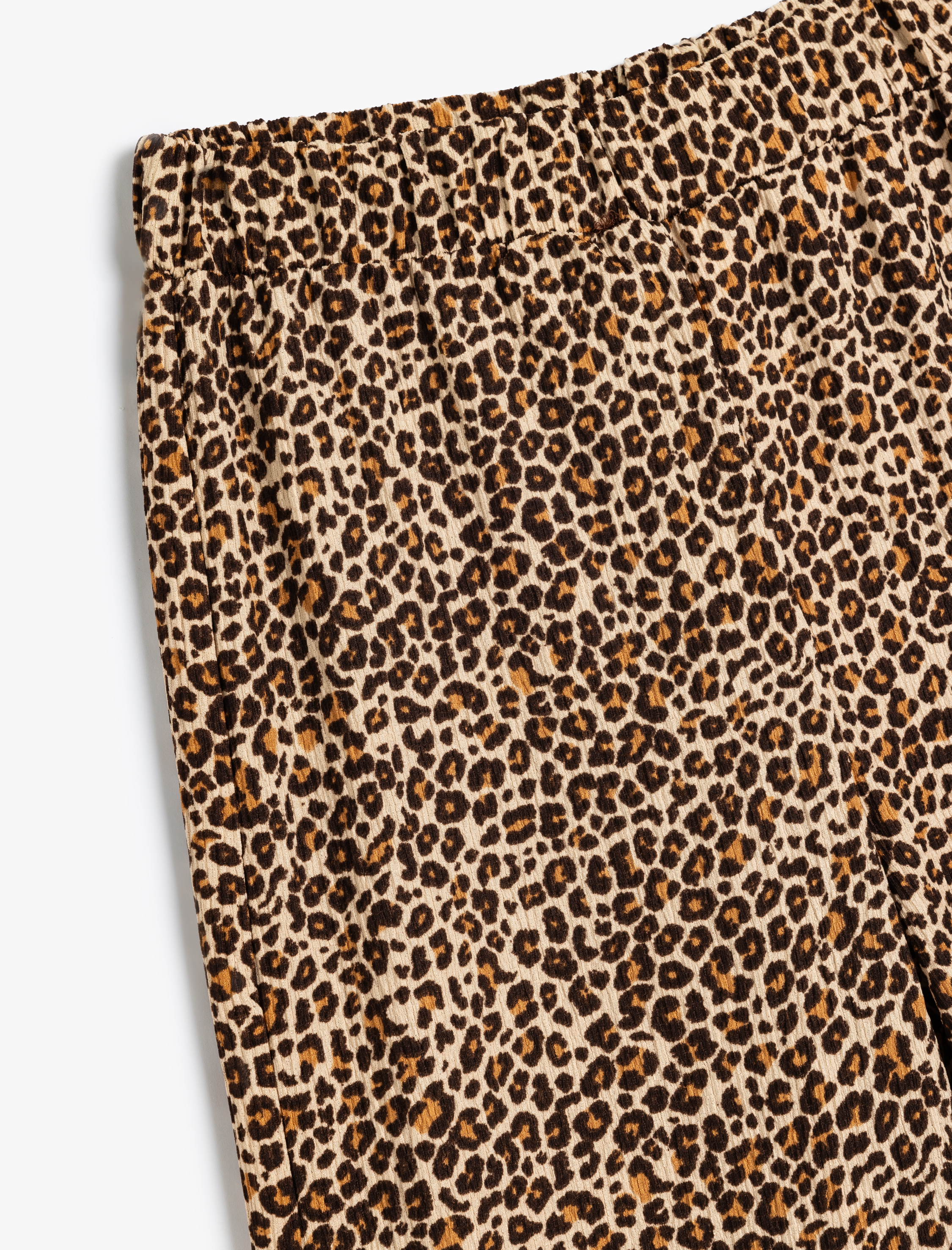 Kız Çocuk Pantolon Leopar Desenli Beli Lastikli