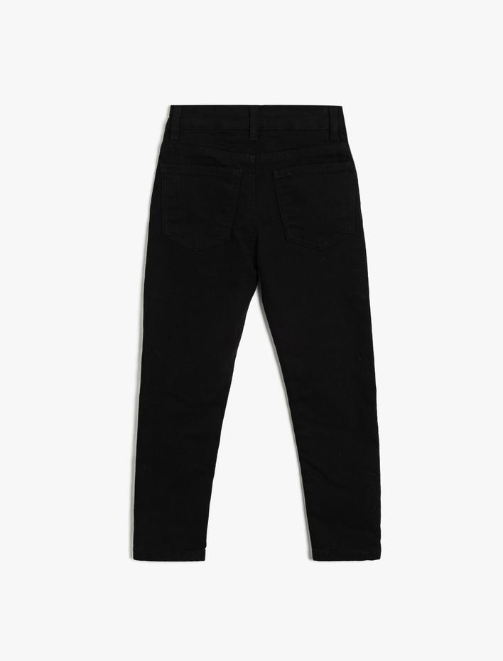 Erkek Çocuk Kot Pantolon Pamuklu Cepli - Slim Jean