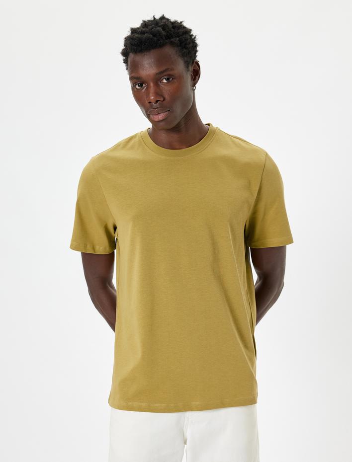  Bisiklet Yaka Kısa Kollu Pamuklu Basic Tişört