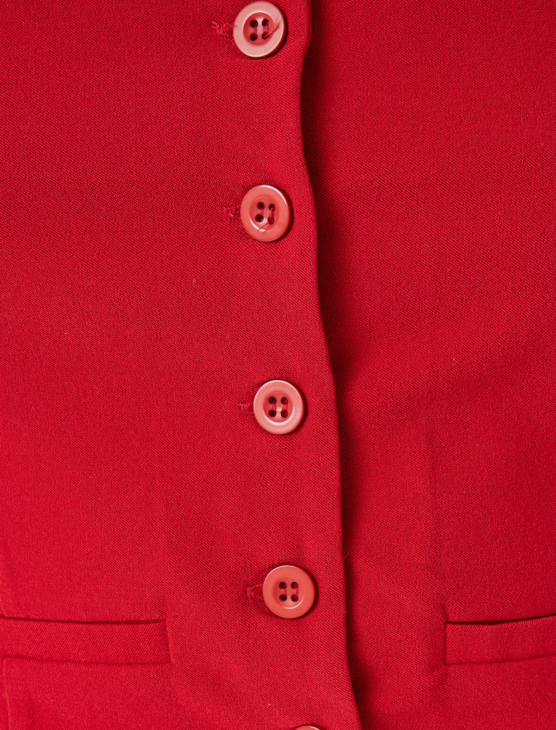   Crop Yelek Düğmeli İp Askılı Kare Yaka Cep Detaylı Slim Fit