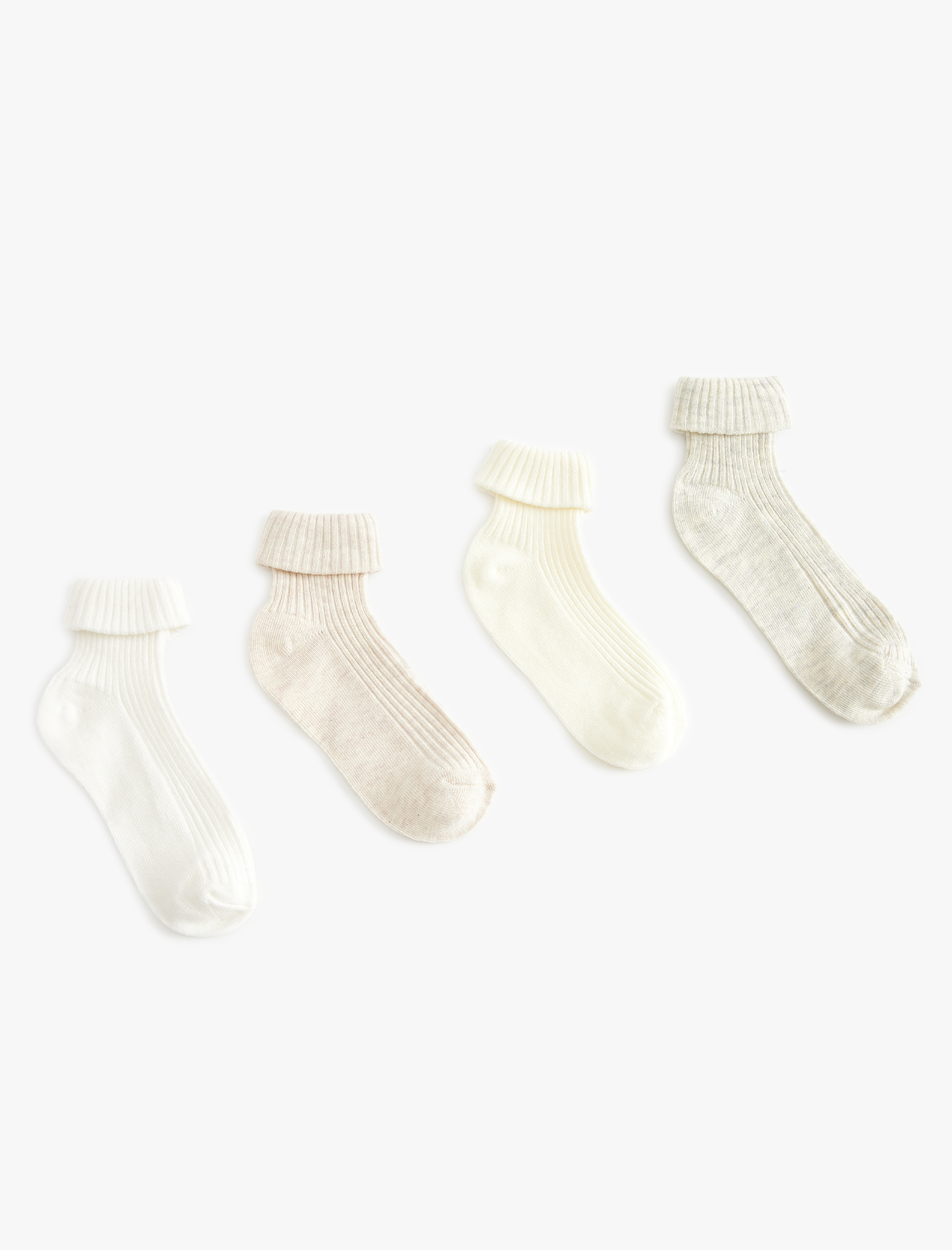  Kız Bebek 4'lü Basic Çorap Seti Pamuklu