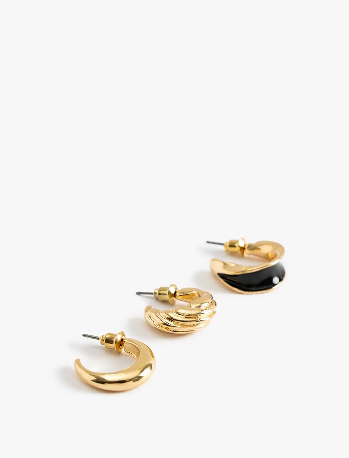 Kadın Halka Küpe Seti 3'lü