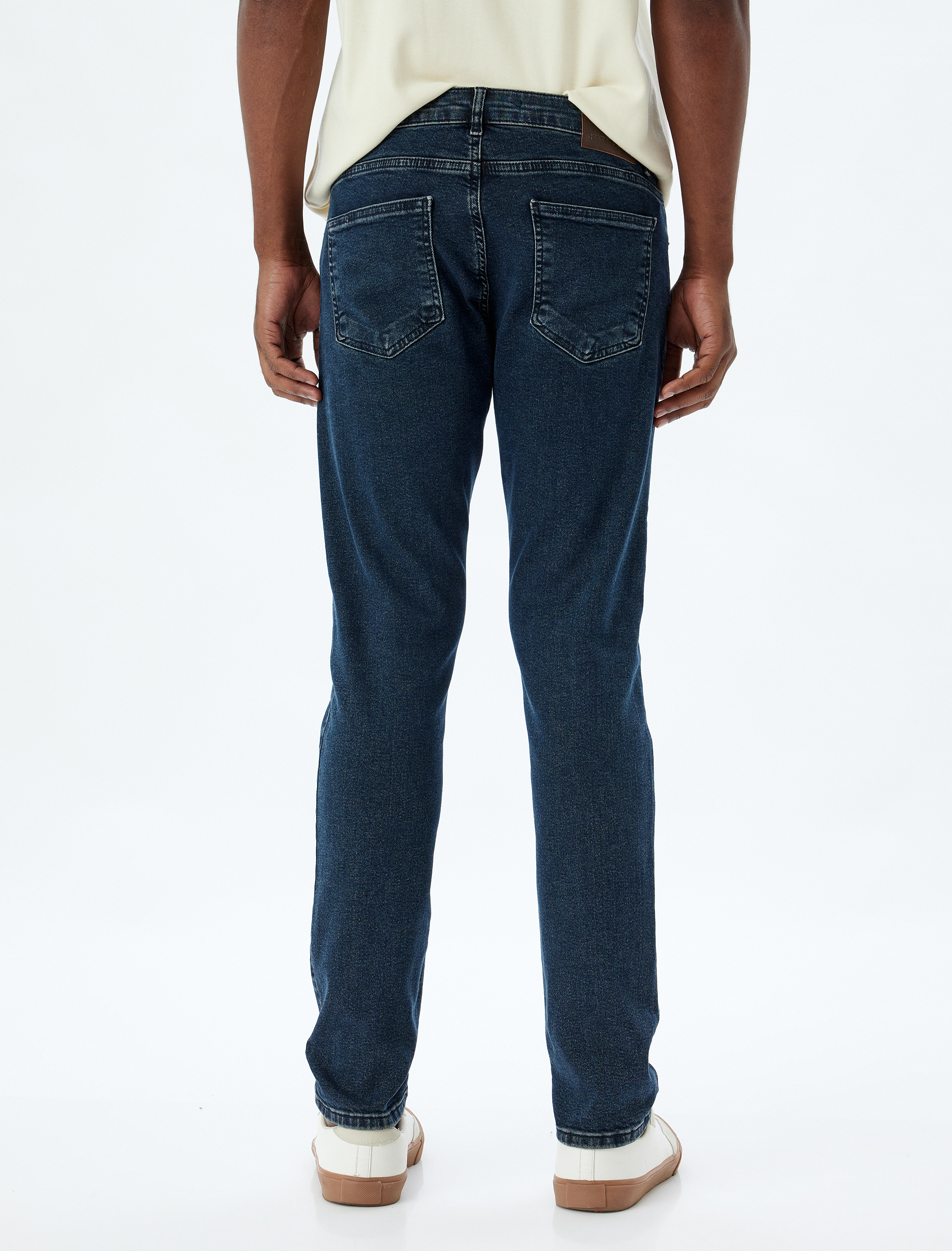   Normal Bel Düğmeli Slim Fit Kot Pantolon - Brad Jean
