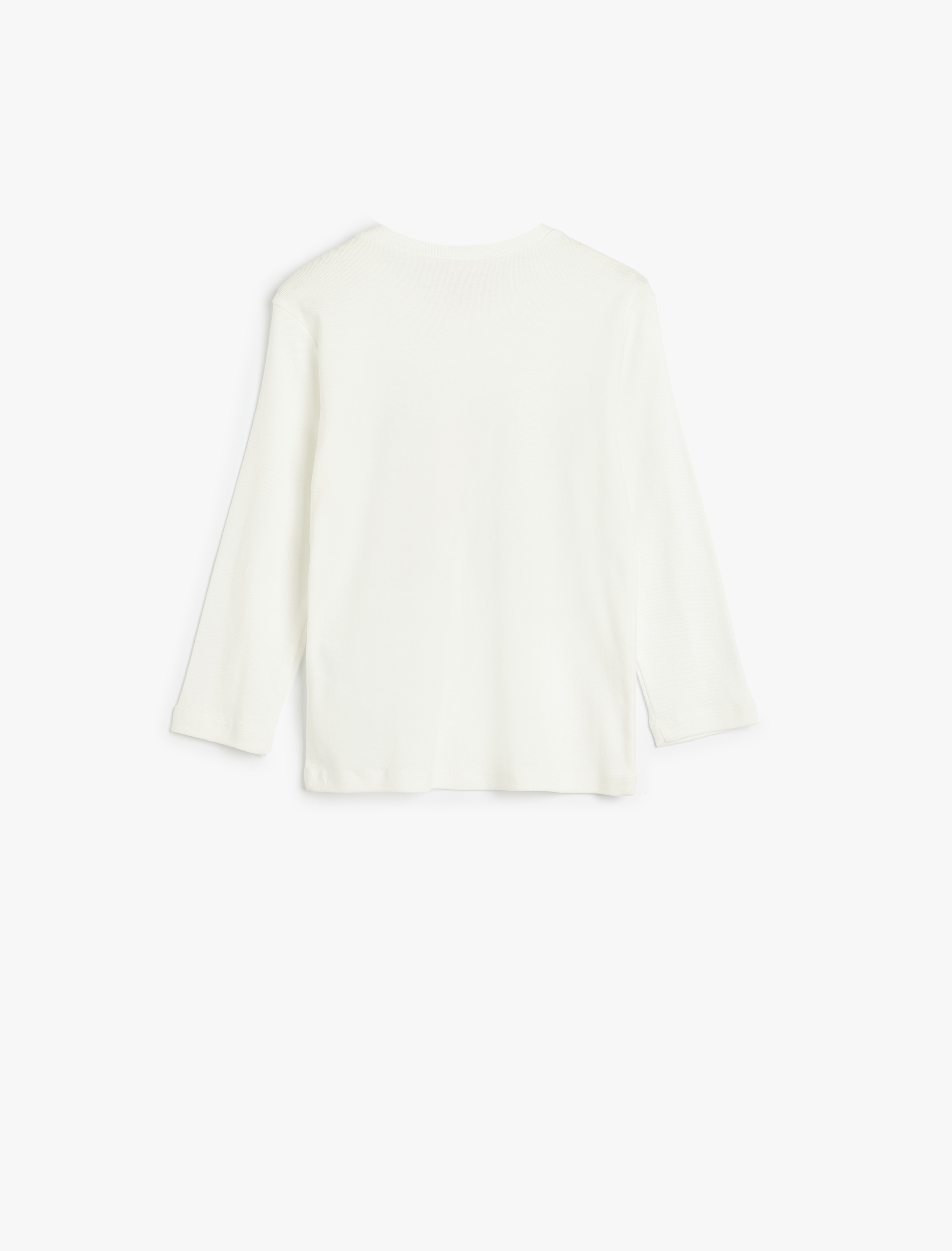  Erkek Bebek Tişört Uzun Kollu Bisiklet Yaka Araba Baskı Detaylı Pamuklu