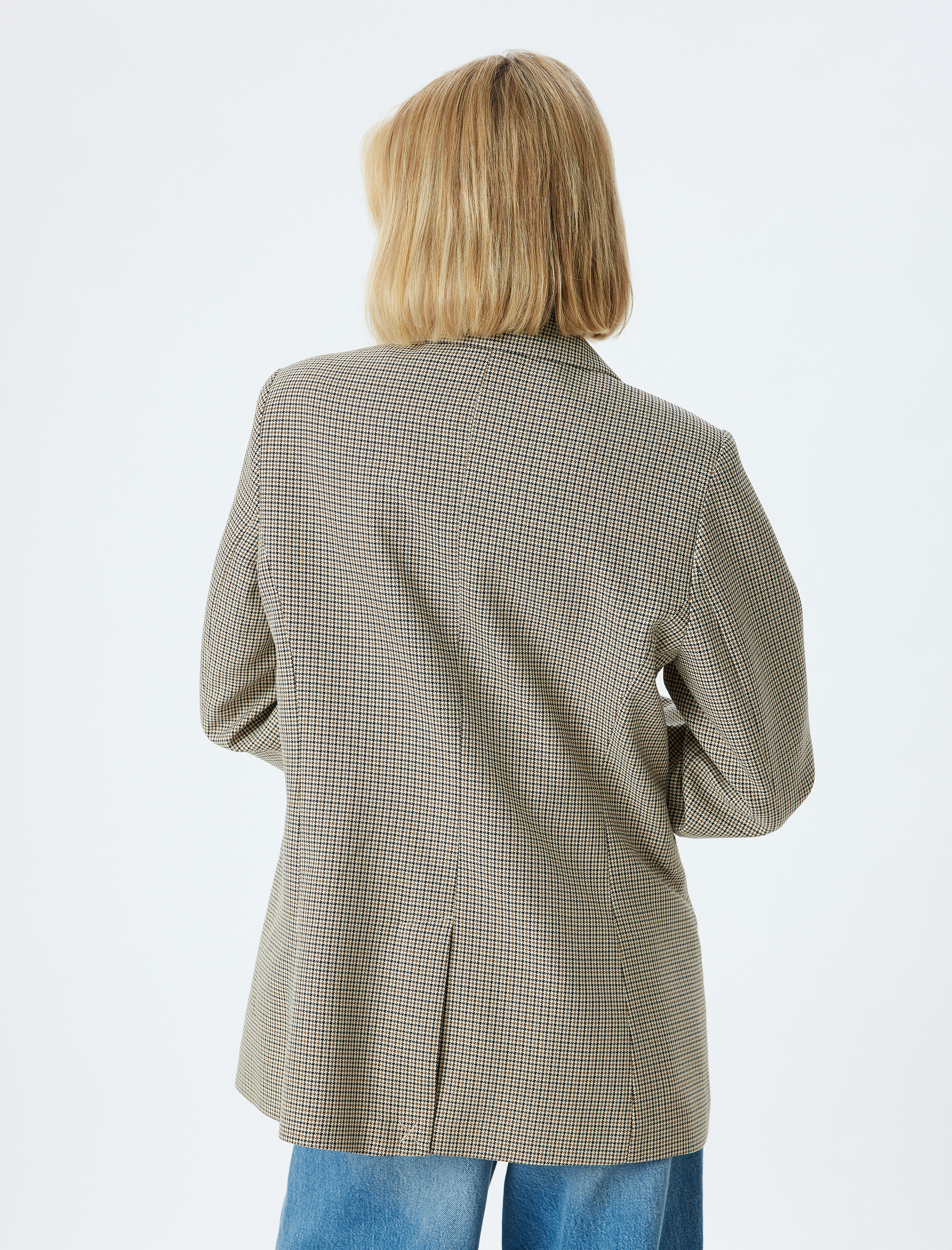   Cepli Kruvaze Uzun Blazer Ceket