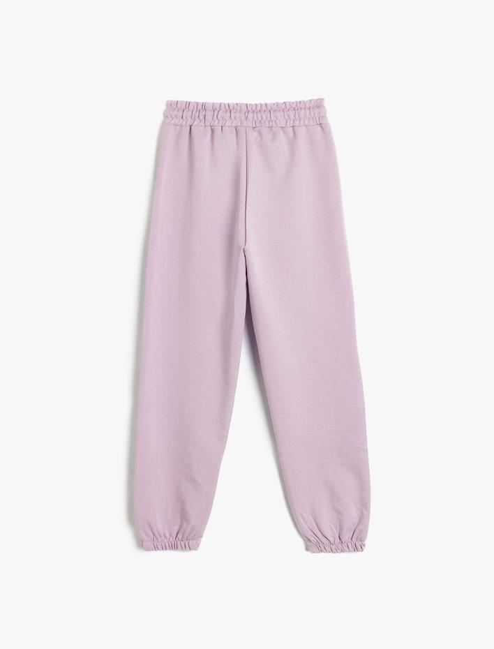 Kız Çocuk Basic Eşofman Altı Pamuklu Beli Lastikli