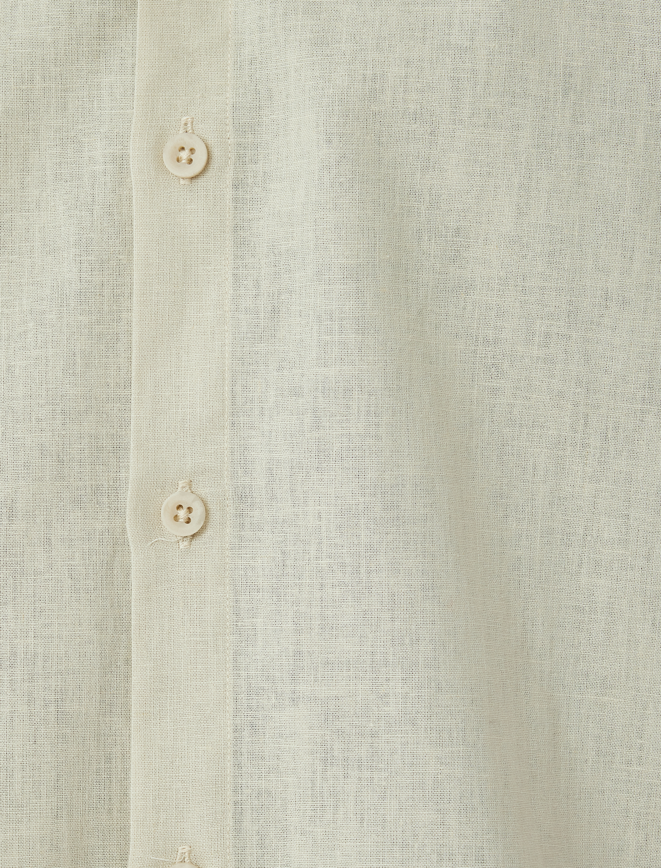   Keten Karışımlı Gömlek Basic Kısa Kollu Regular Fit