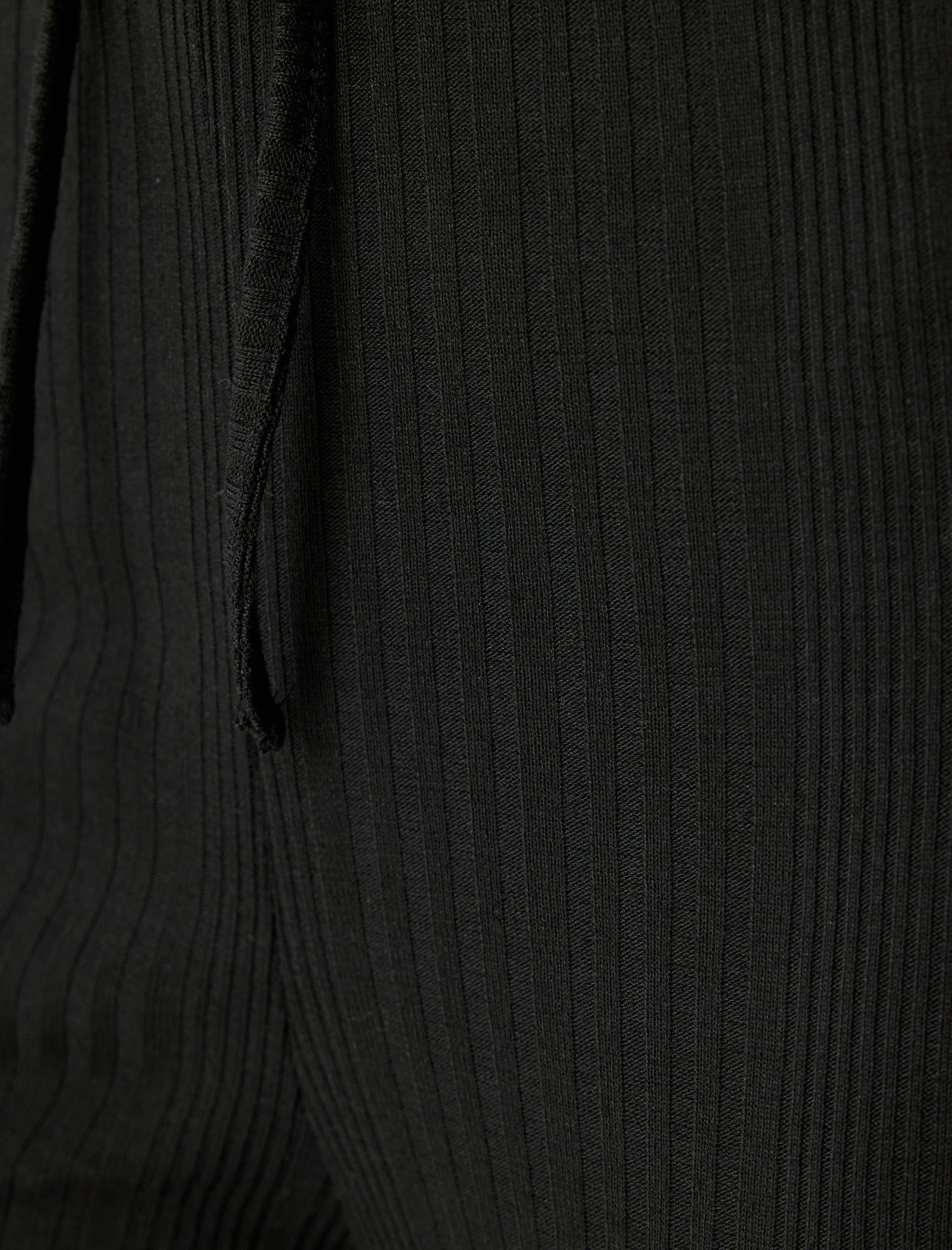   Bol Paça Pantolon Yüksek Bel Bağcıklı Fitilli Rahat Kalıp