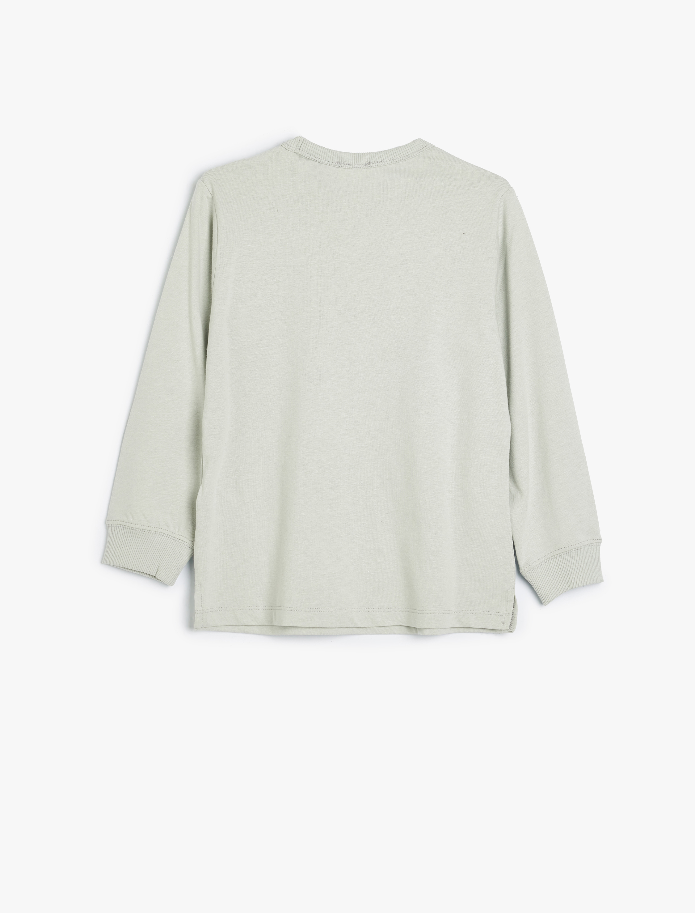  Erkek Çocuk Tişört Uzun Kollu Bisiklet Yaka Slogan Baskılı Pamuklu