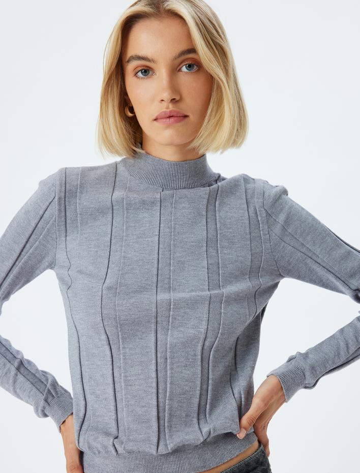  Triko Kazak Dik Yaka Dokulu Uzun Kollu