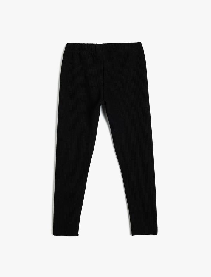 Kız Çocuk Basic Tayt Ribanalı Tek Cep Detaylı