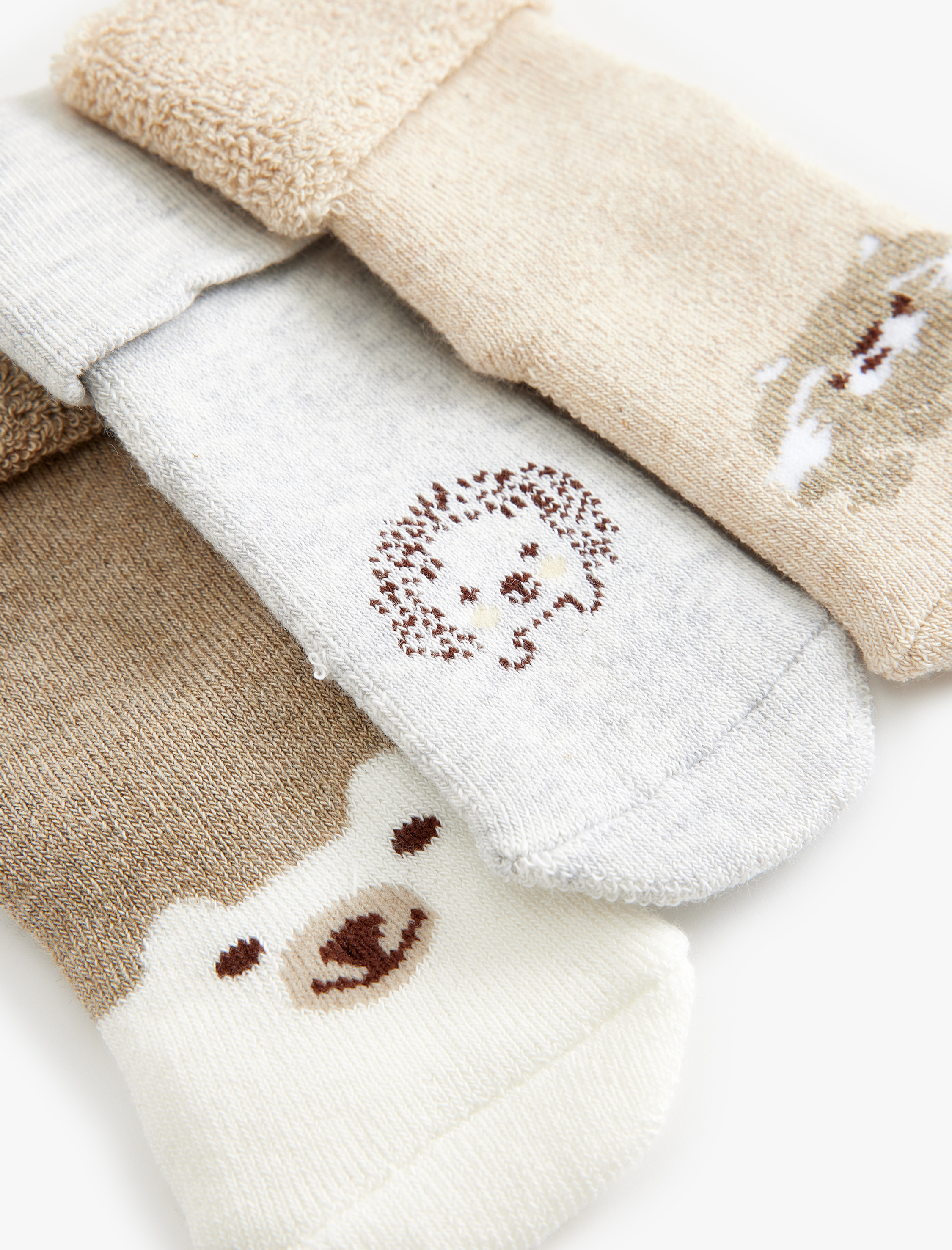  Erkek Bebek 3'lü Havlu Çorap Seti Pamuklu