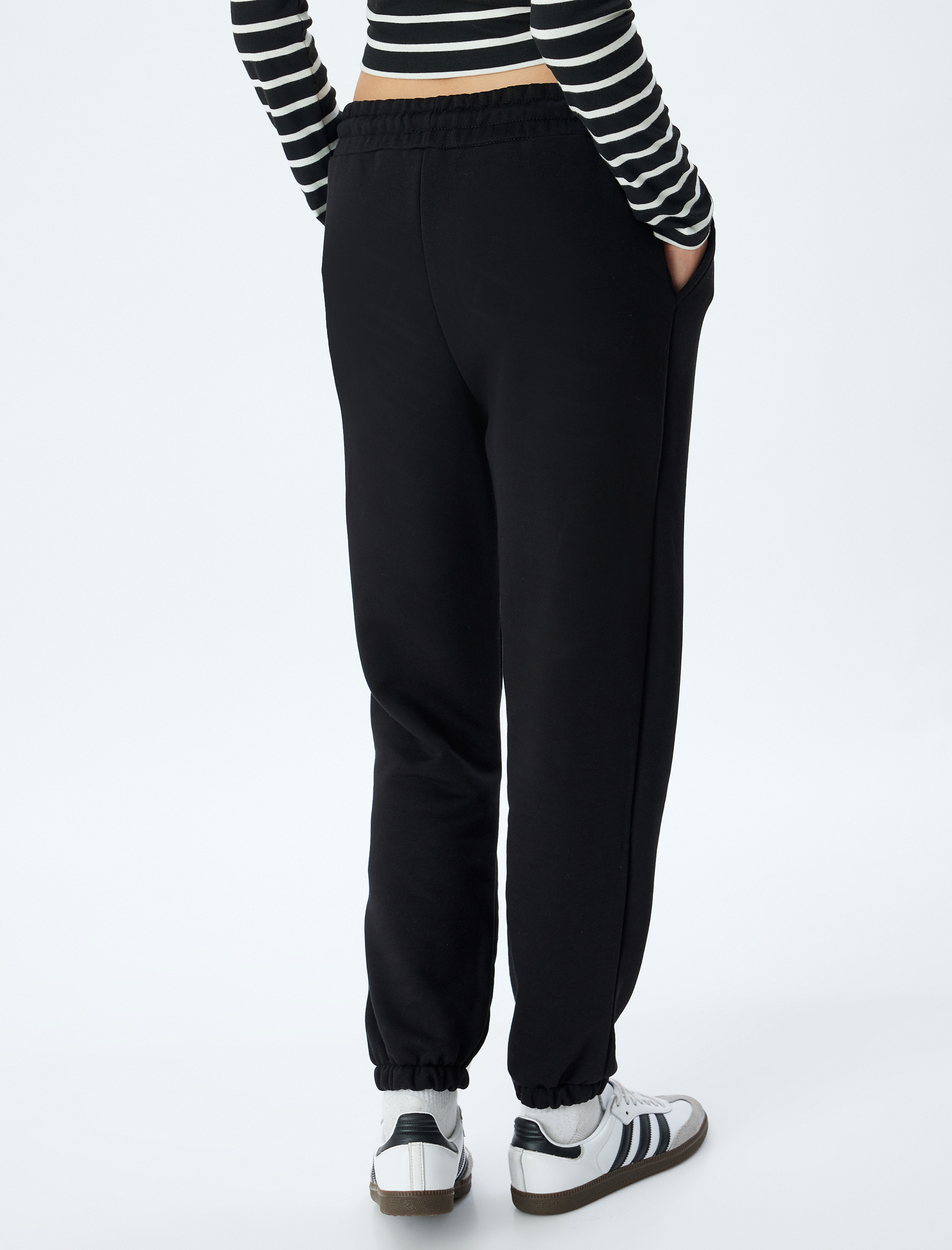   Cepli Beli Bağcıklı Regular Fit Jogger Eşofman Altı