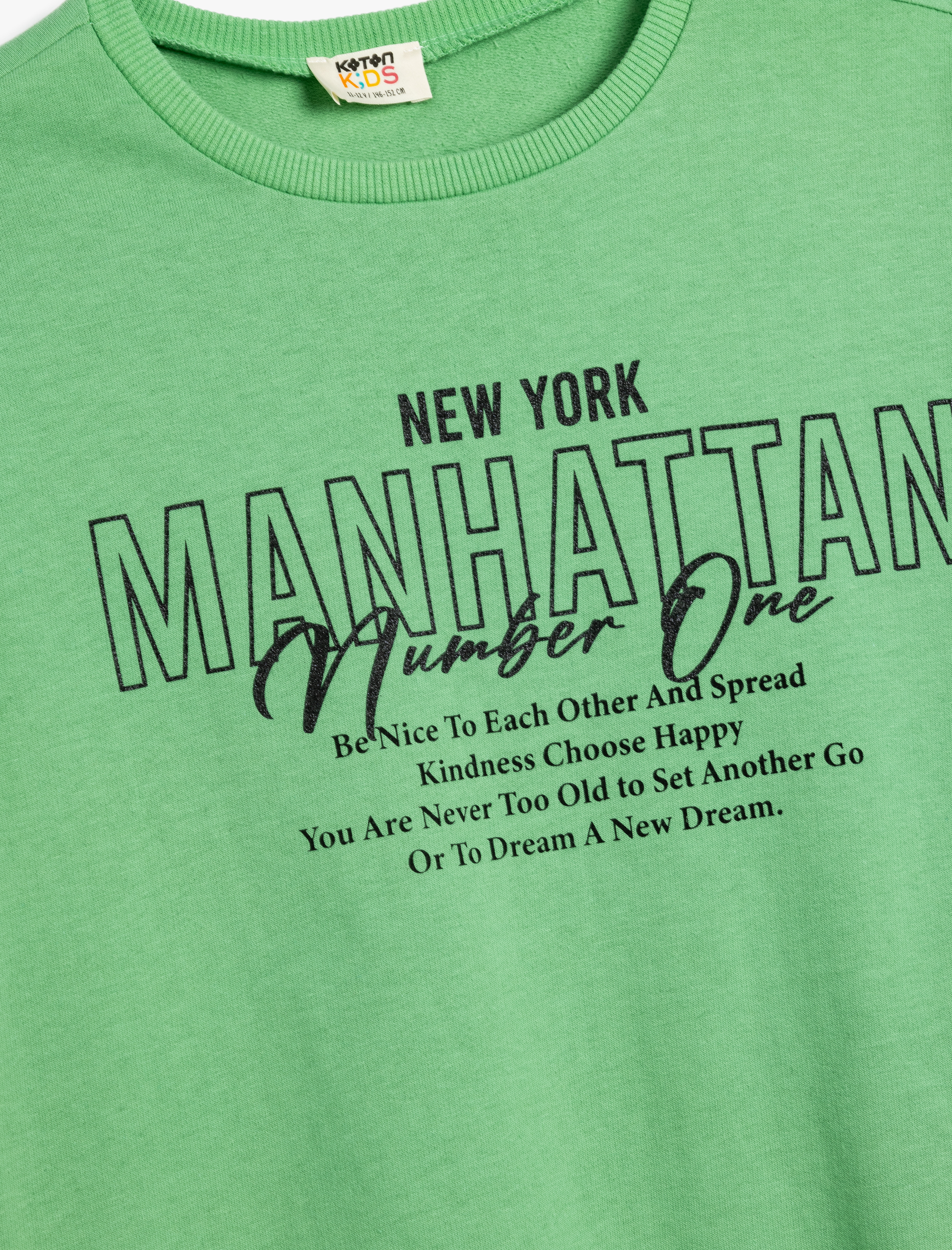  Kız Çocuk Sweatshirt Şehir Baskılı Uzun Kollu Bisiklet Yaka Pamuklu Şardonlu