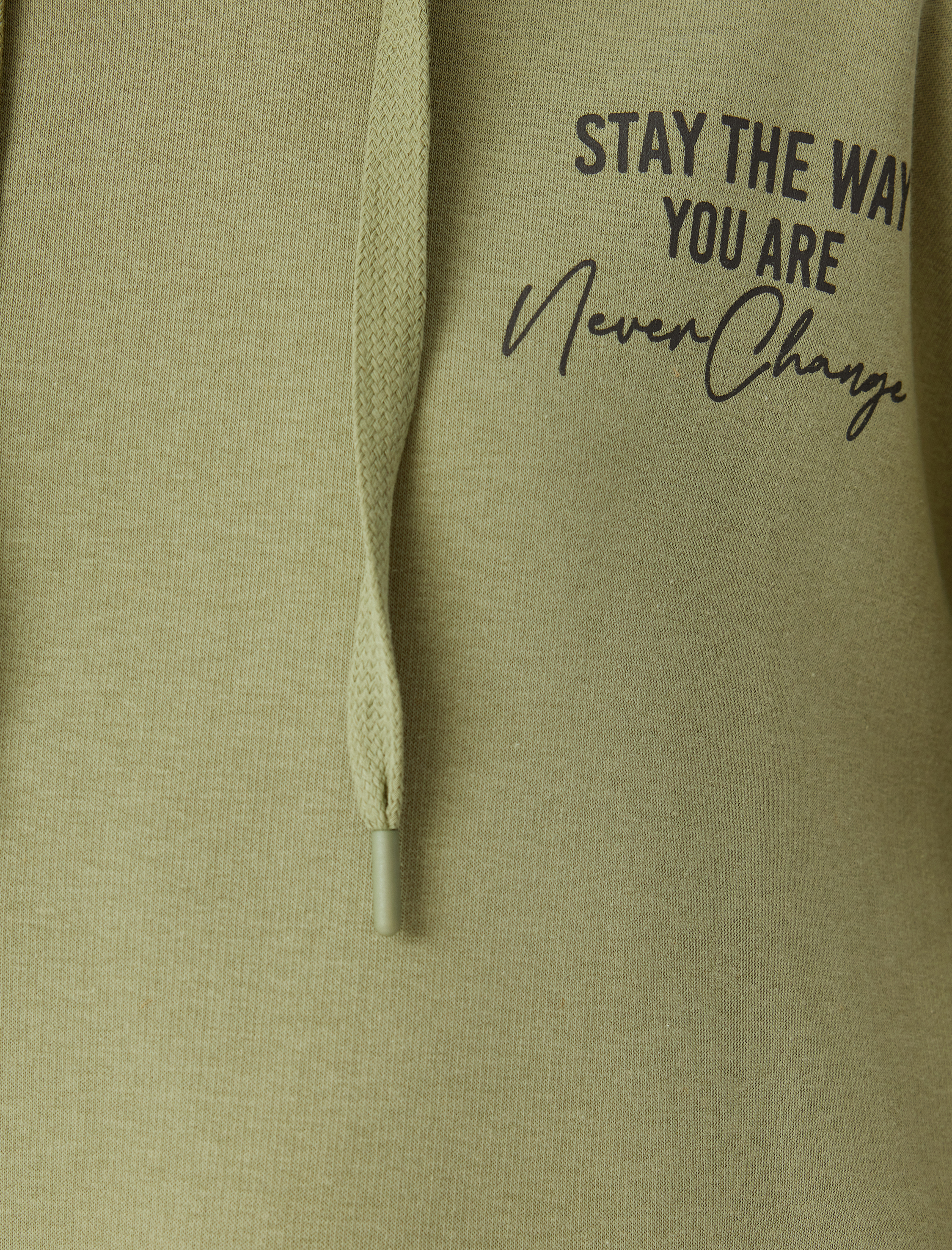   Şardonlu Oversize Kapüşonlu Sweatshirt Arkası Baskılı Kanguru Cepli