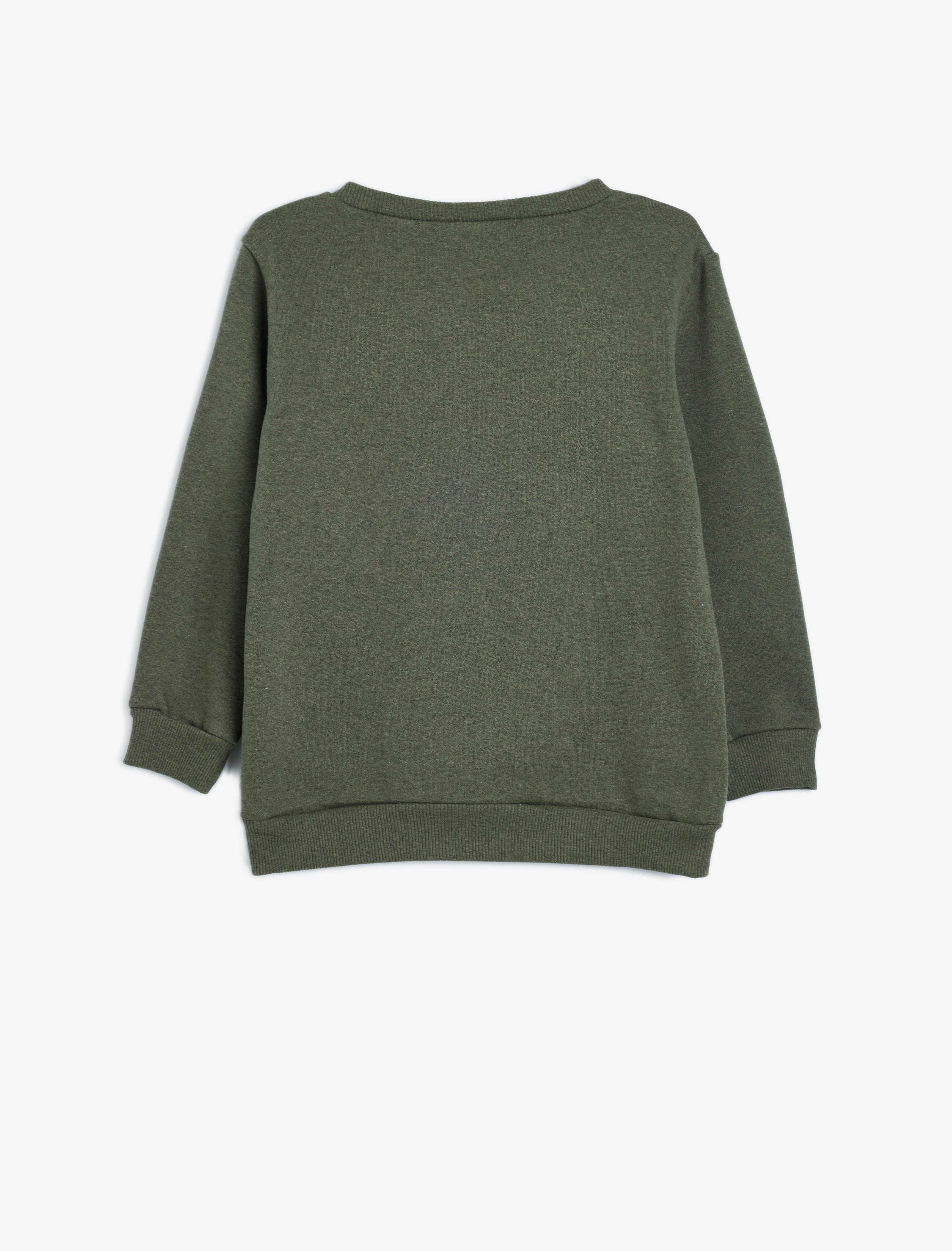  Erkek Çocuk Sweatshirt Uzun Kollu Bisiklet Yaka Futbol Temalı Baskı Detaylı Şardonlu