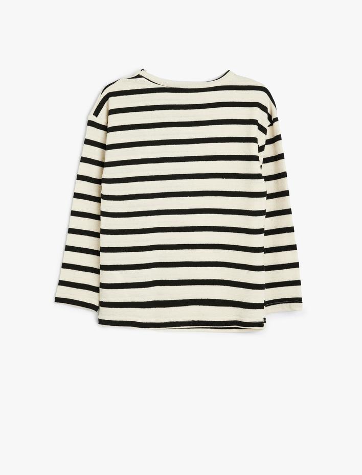 Kız Çocuk Basic Tişört Uzun Kollu Bisiklet Yaka