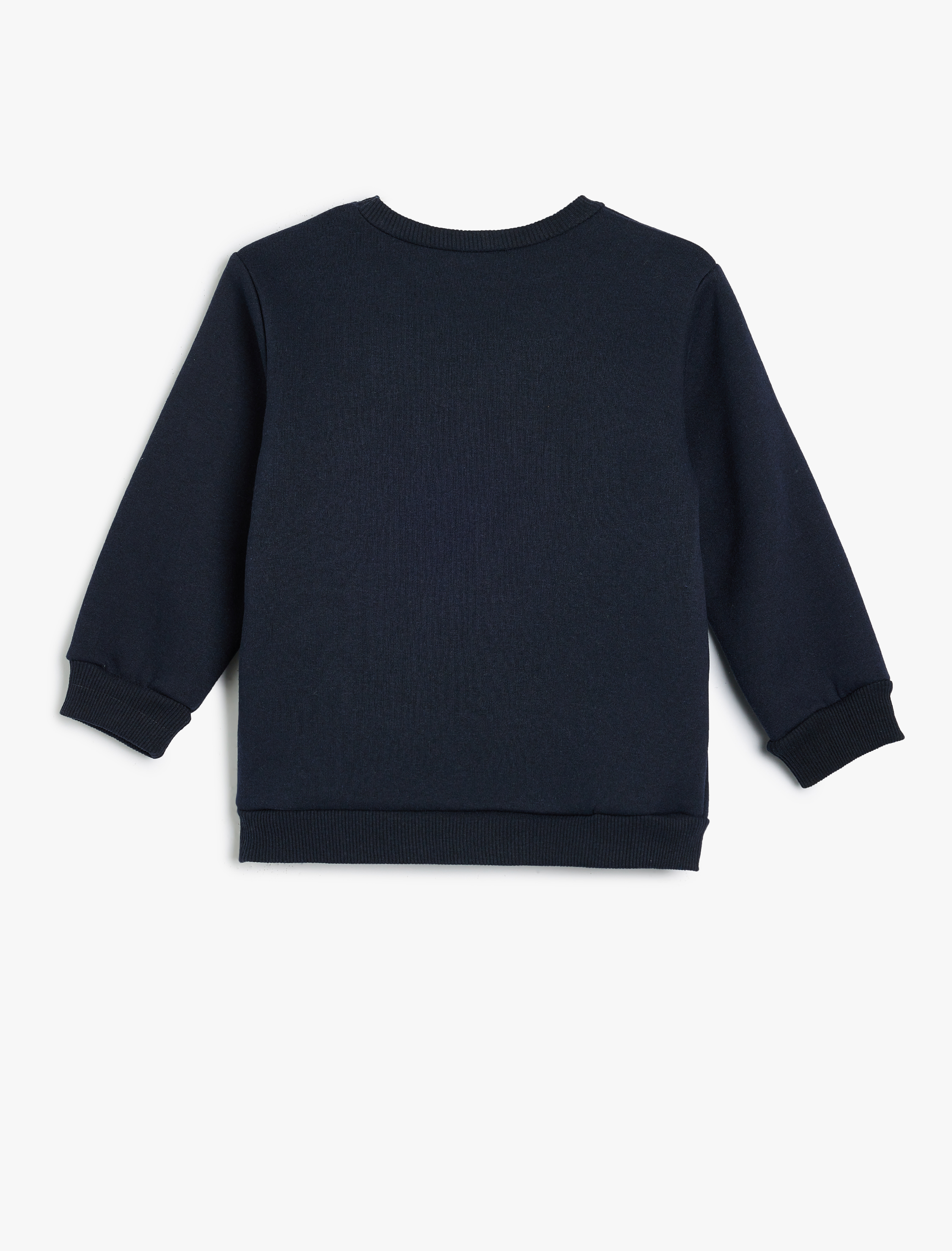  Erkek Çocuk Dinozorlu Sweatshirt Bisiklet Yaka Uzun Kollu Şardonlu