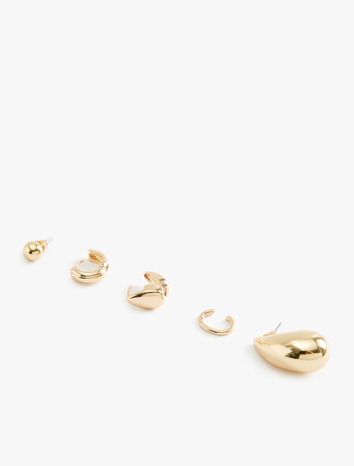 Kadın Top ve Kıkırdak Küpe Seti