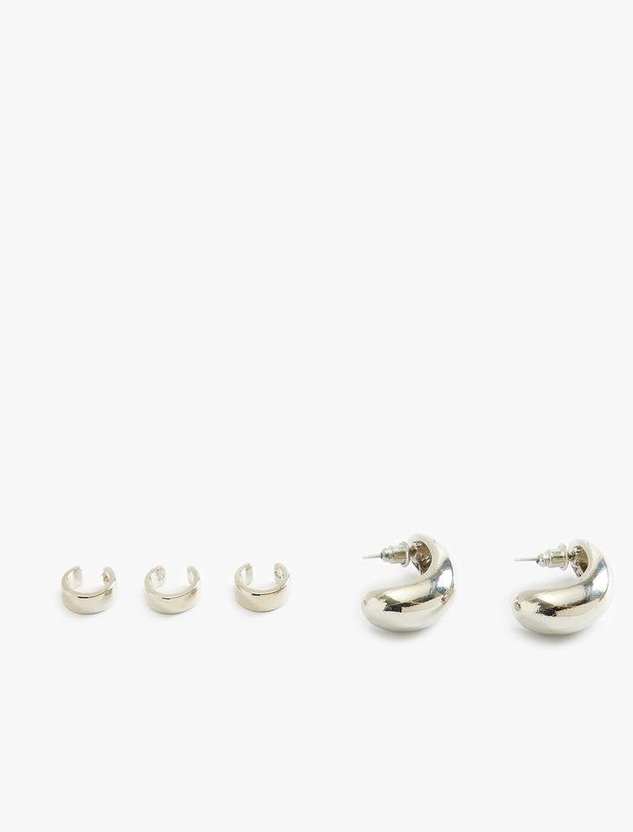 Kadın Halka ve Kıkırdak Küpe Seti