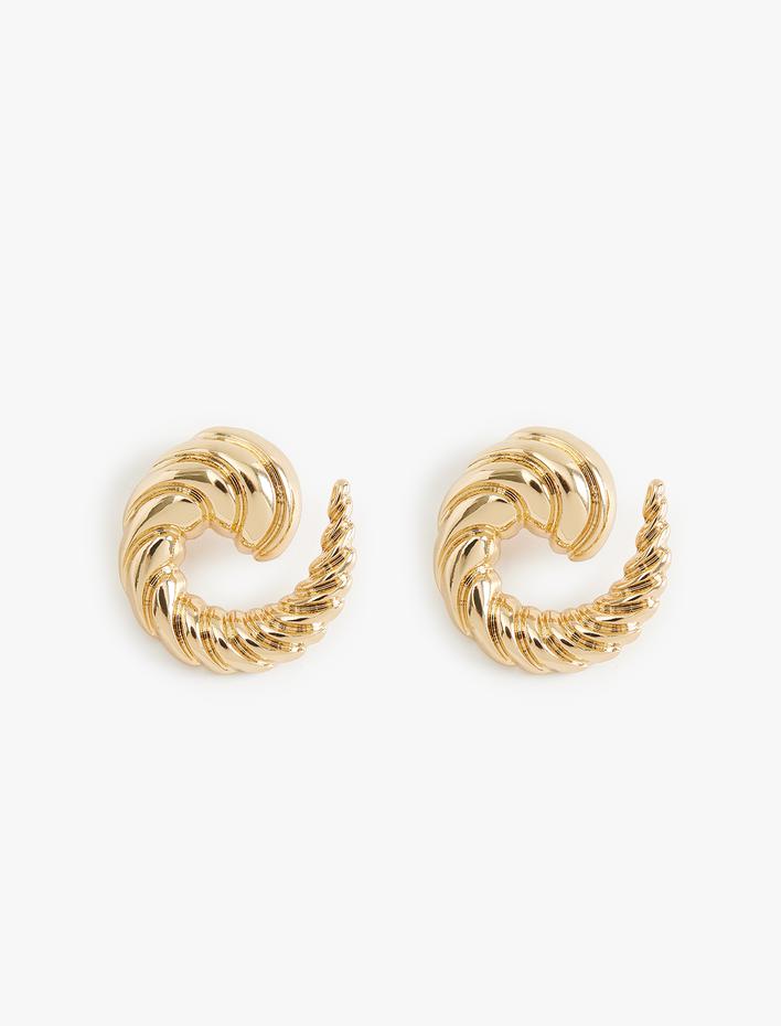 Kadın Spiral Küpe Çelik Karışımlı