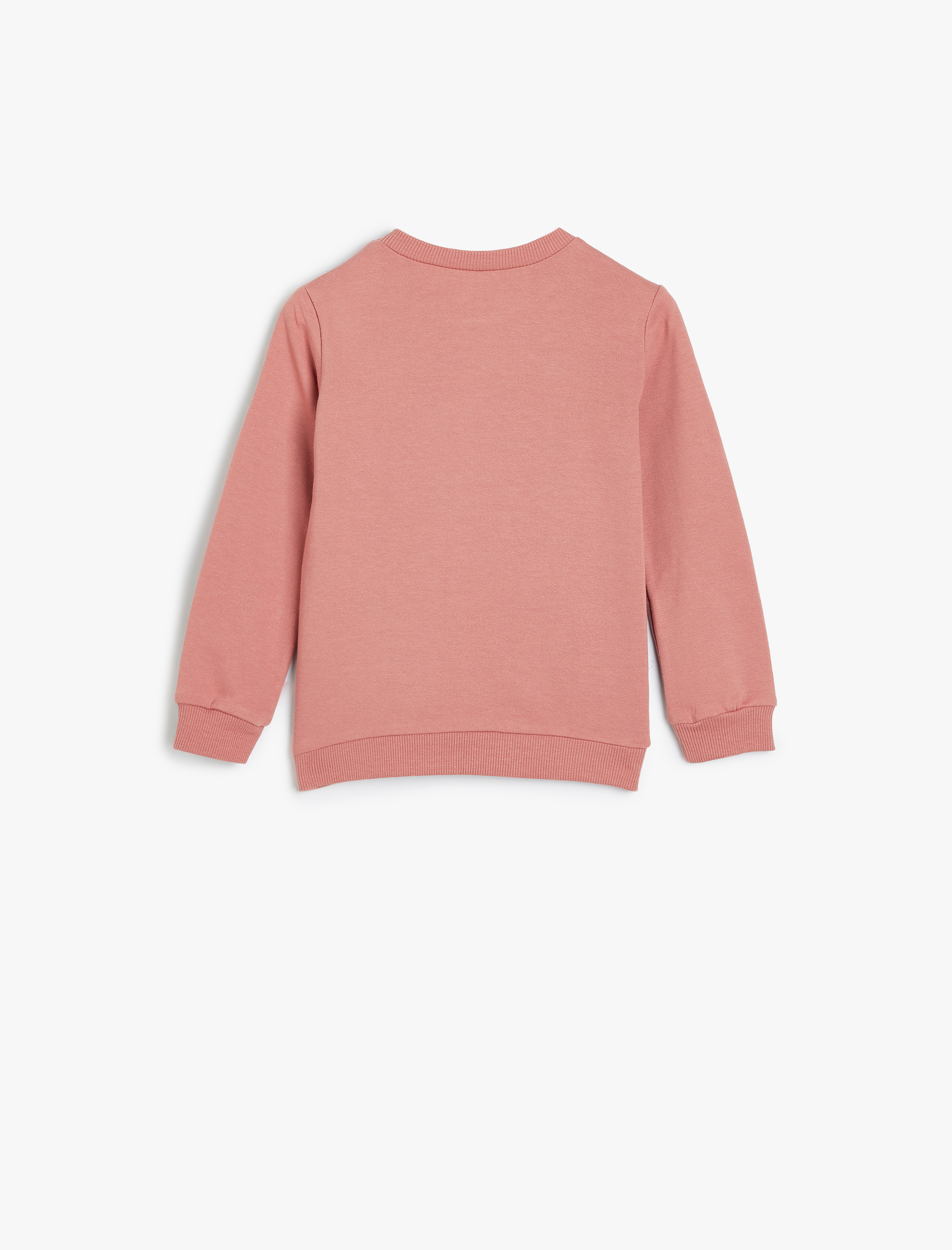  Kız Bebek Sweatshirt Balerin Baskılı Uzun Kollu Şardonlu Pamuklu