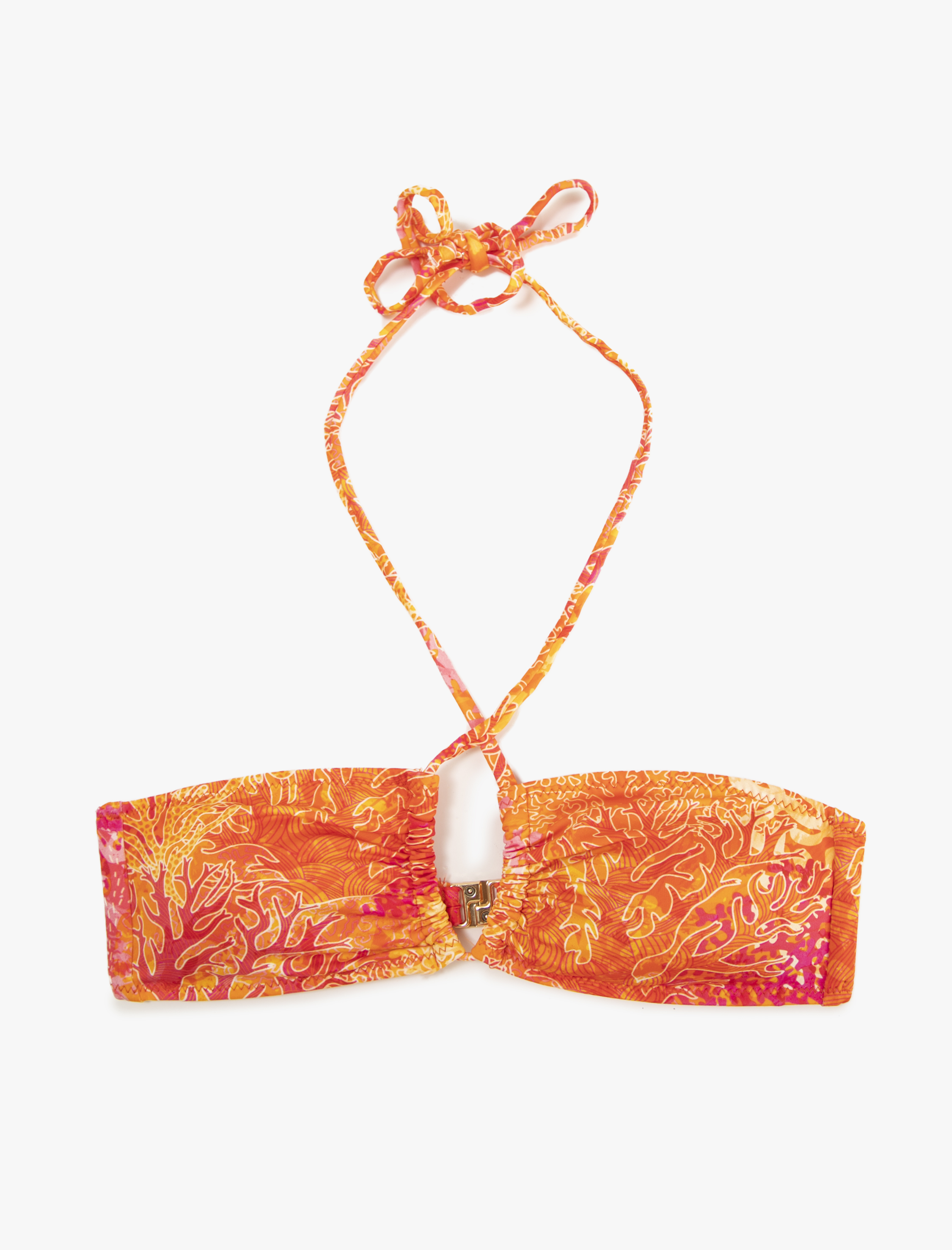   Boyundan Bağlamalı Bikini Üstü Büzgülü