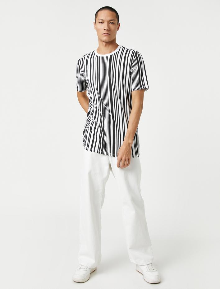  Basic Tişört Bisiklet Yaka Kısa Kollu