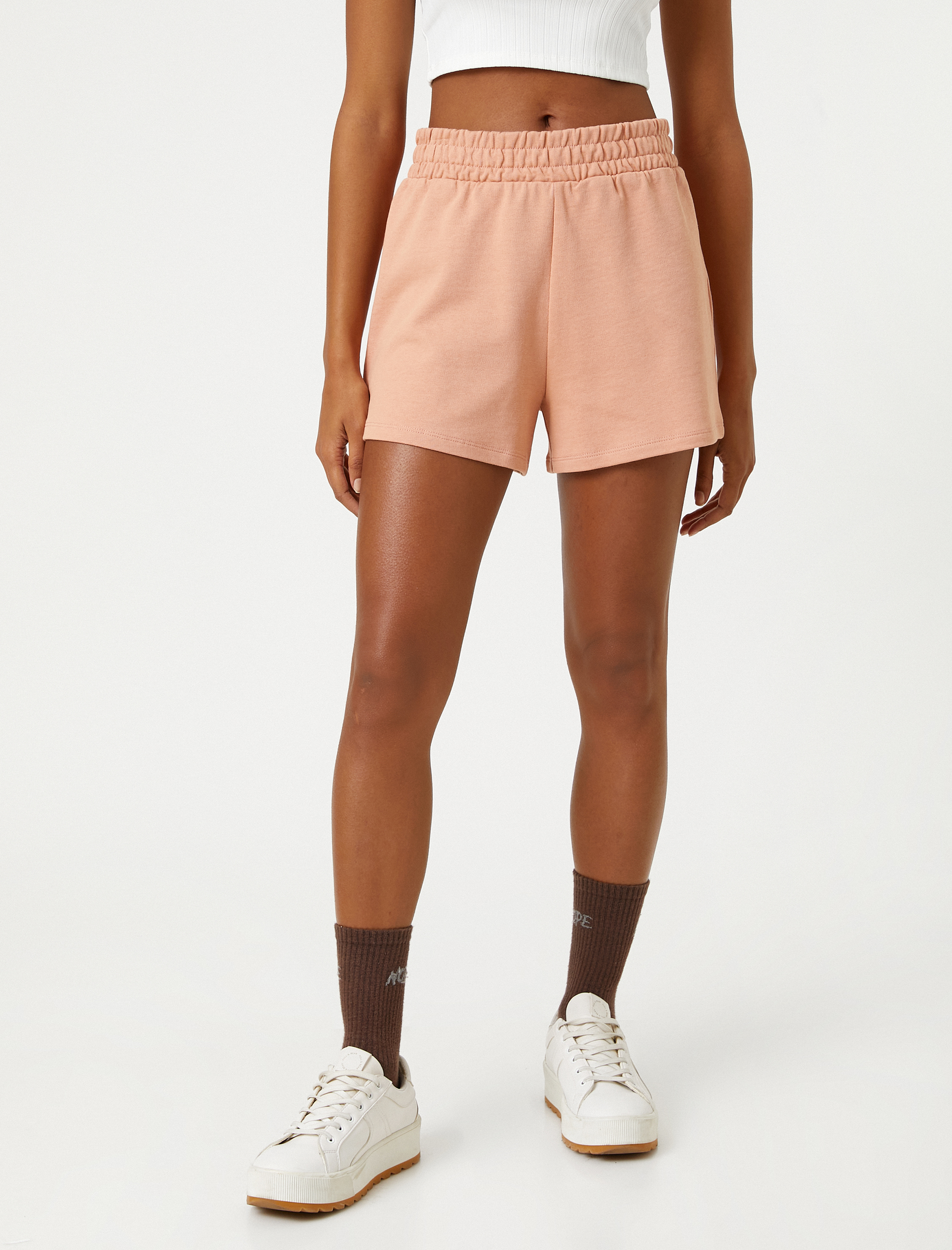   Rahat Kesim Şort Beli Kalın Lastikli