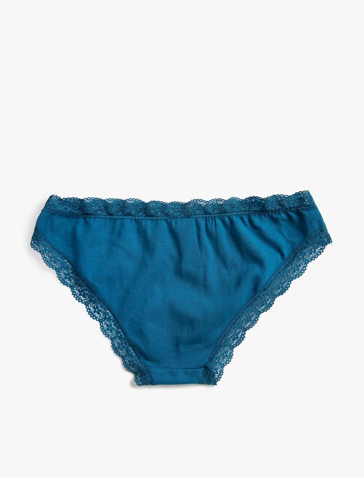  Brief Külot Dantelli Slogan Baskılı