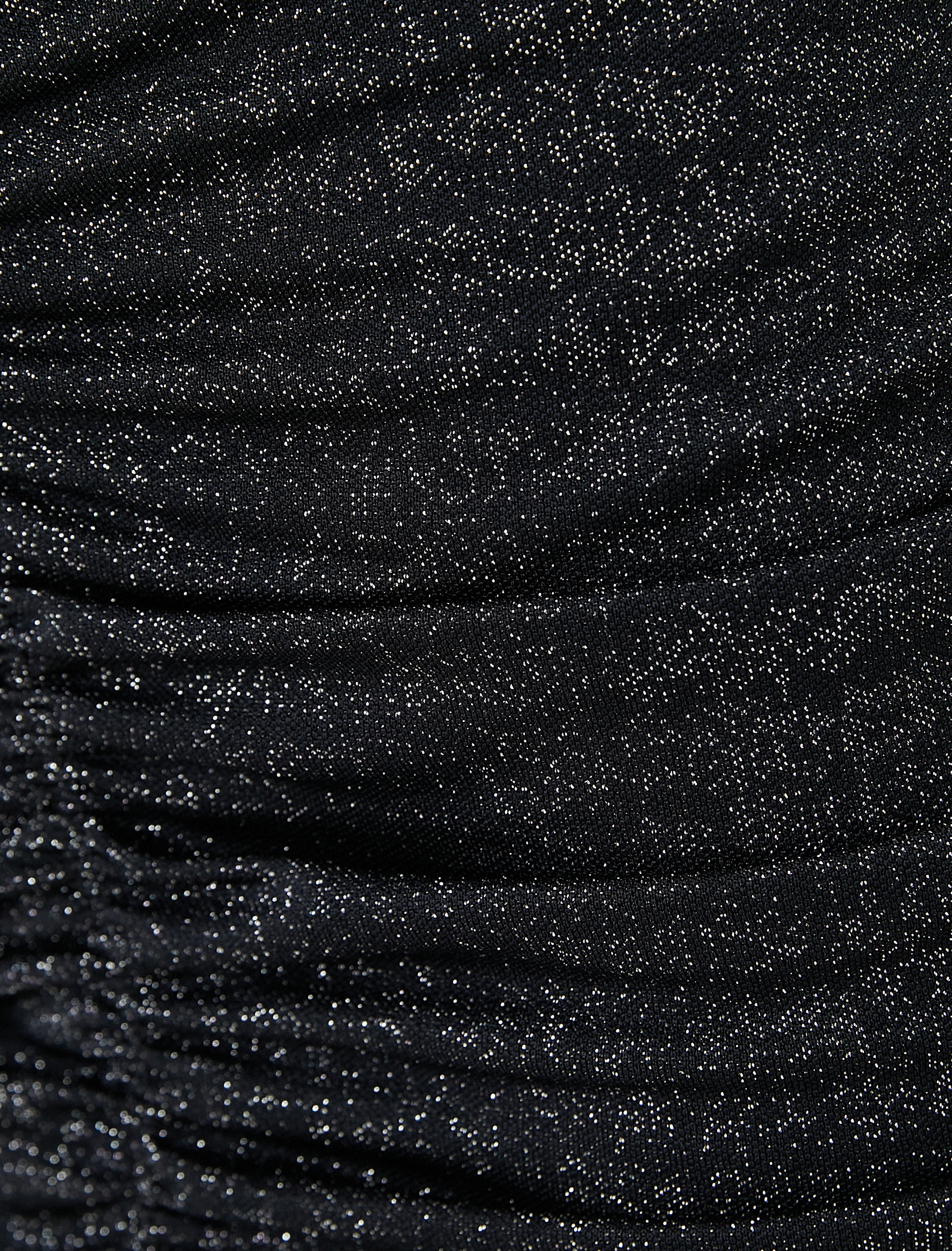   Mini Abiye Etek Simli Drapeli Volanlı