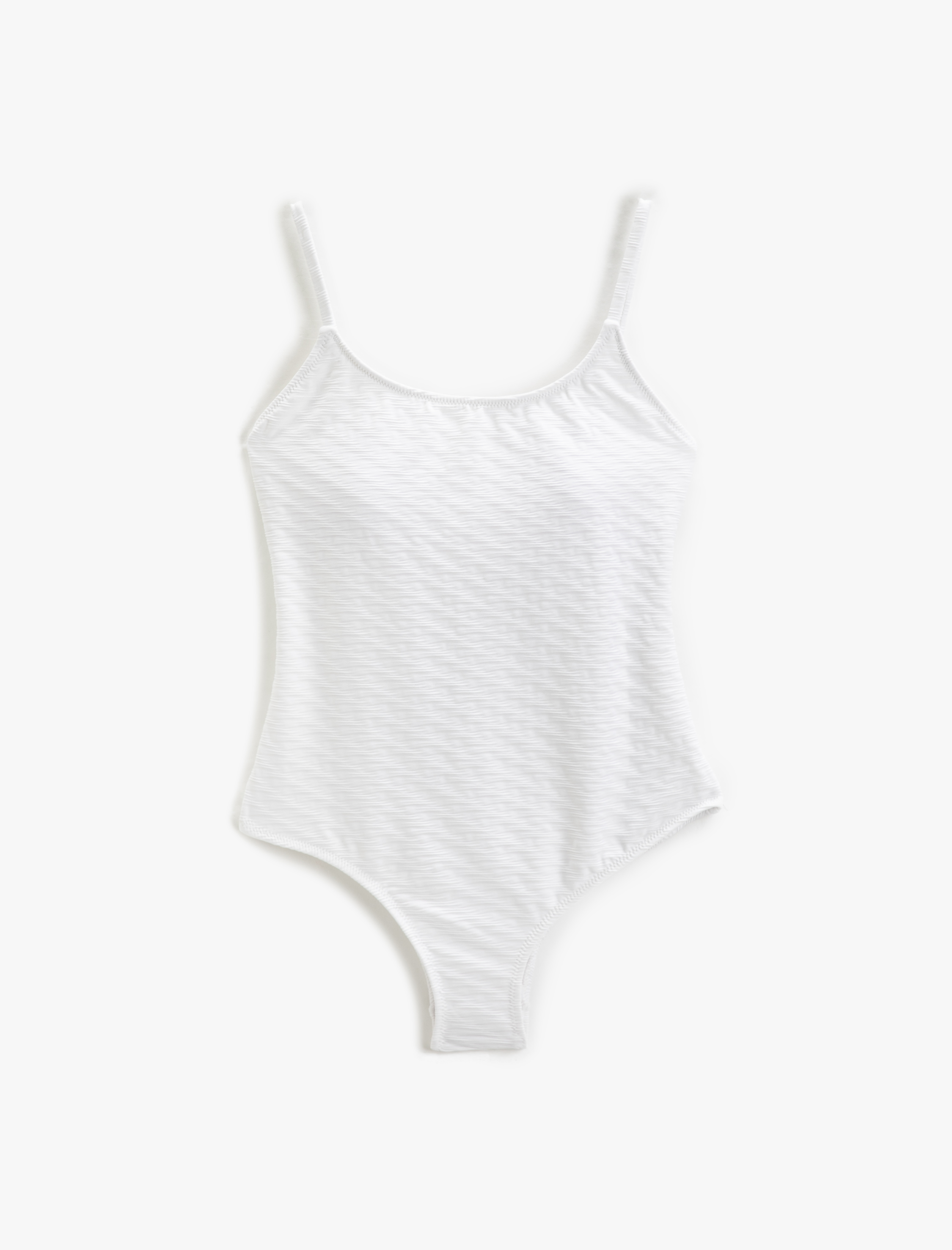   Basic Mayo Dokulu U Yaka İnce Askılı Kaplı