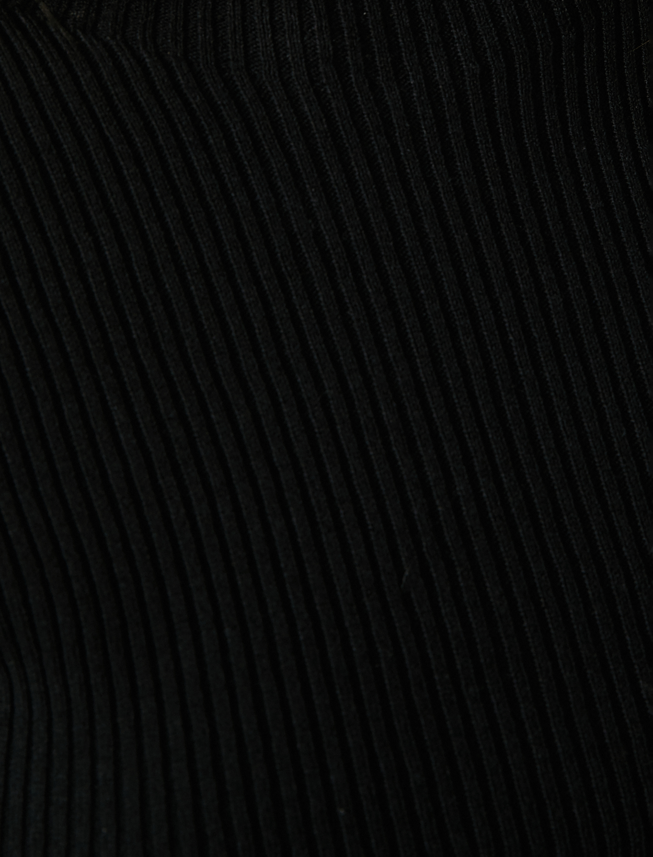   Triko Elbise Uzun Kollu Dik Yaka Fitilli