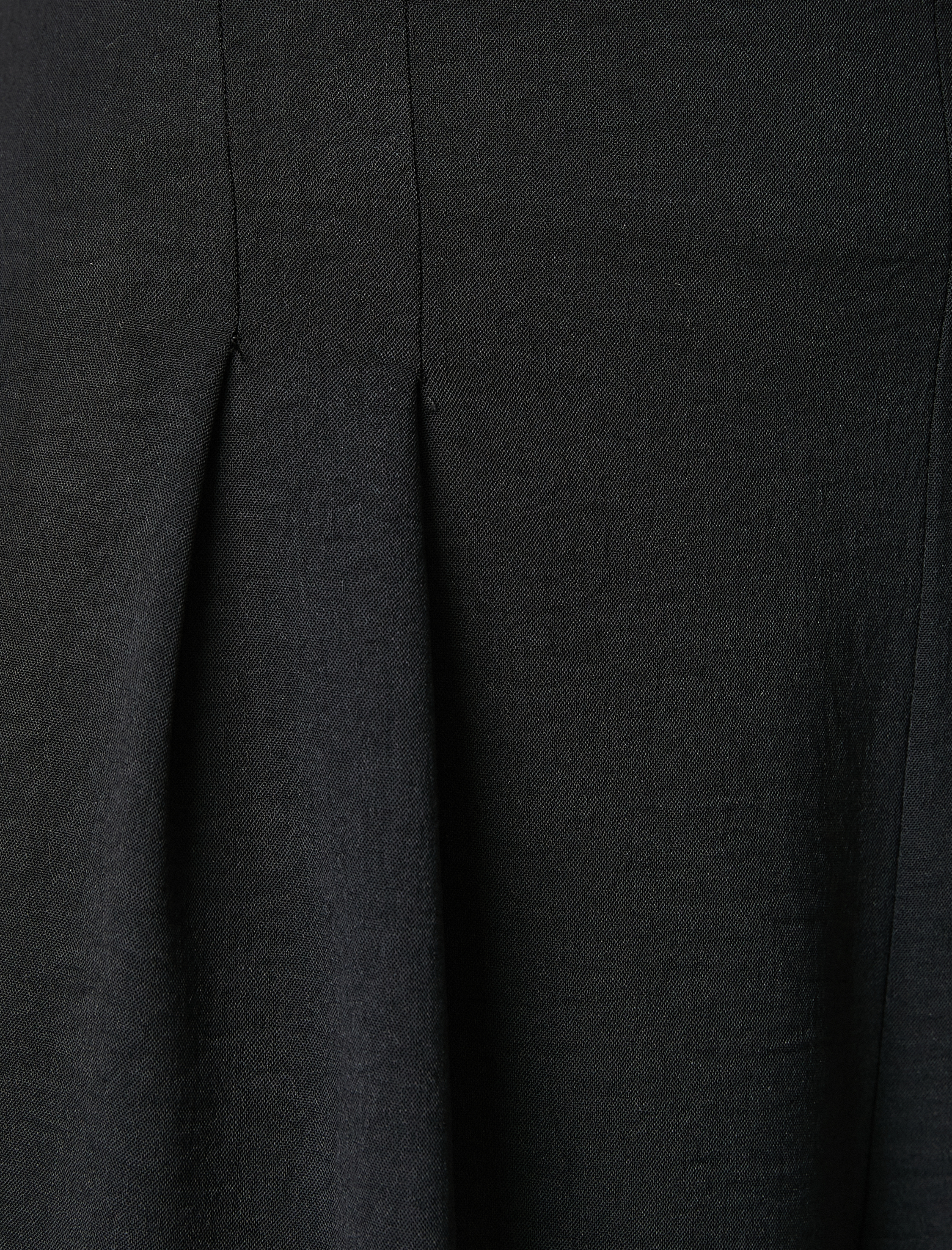   Bol Paça Pantolon Crop Yüksek Bel Pensli