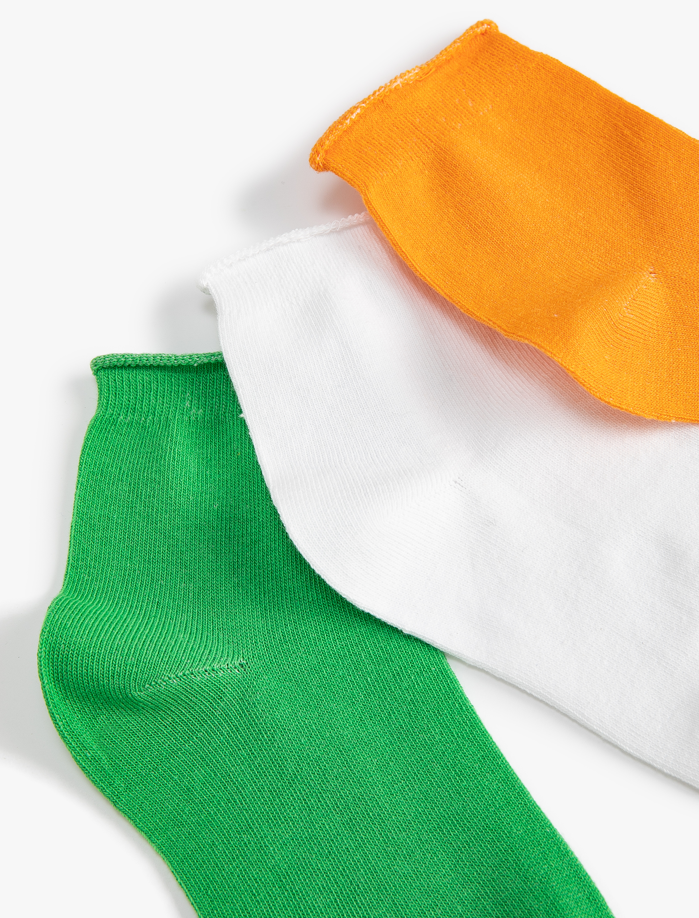  Kadın 3'lü Soket Çorap Seti Çok Renkli